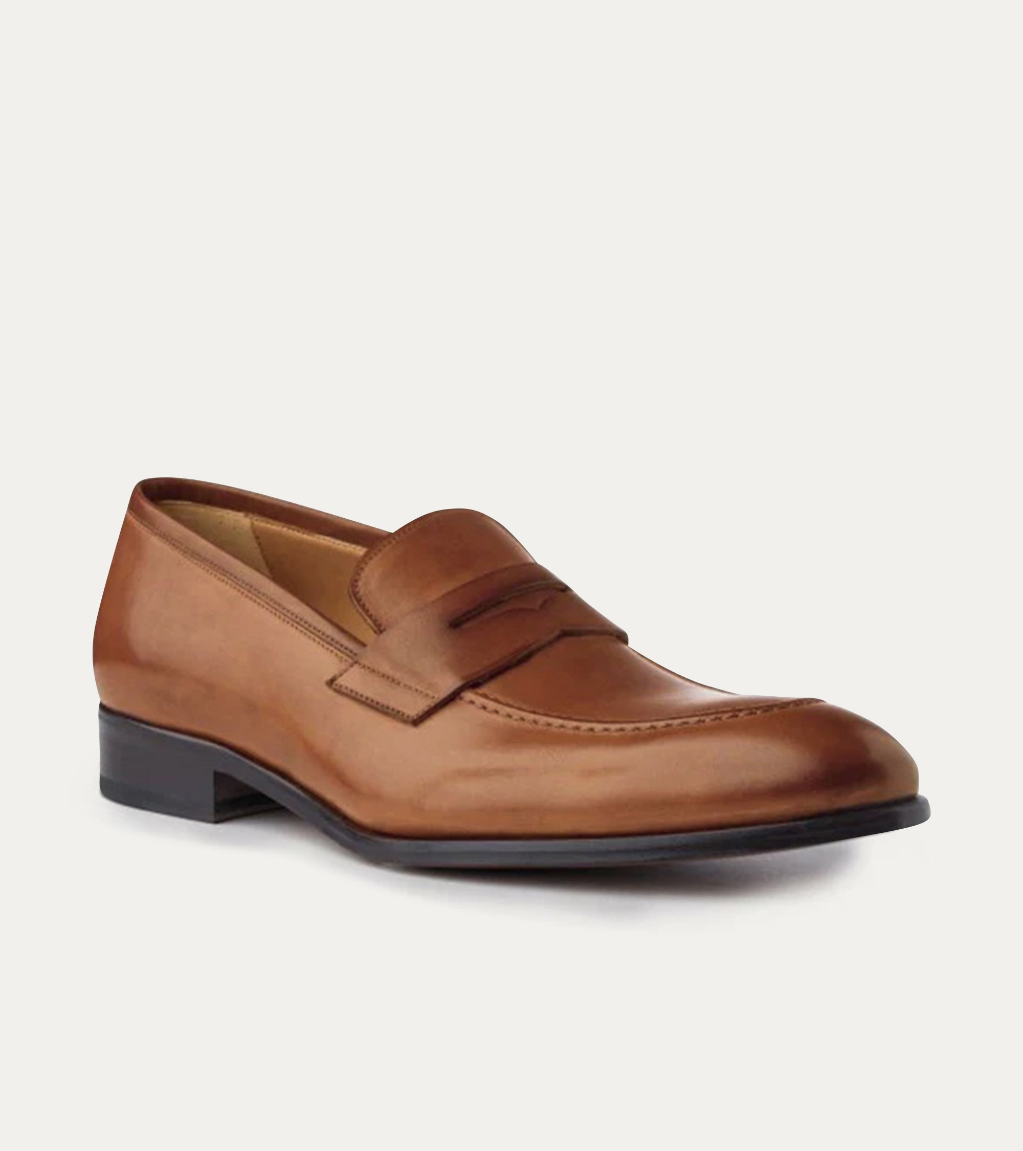 Ace Marks Greg loafer uomo pelle cuoio penny slip-on