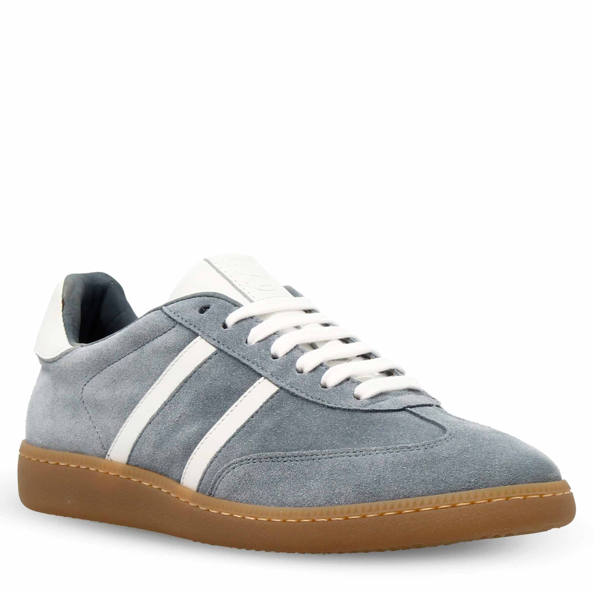 Leonardo Shoes Bizantina C Celeste Sneaker Donna Pelle