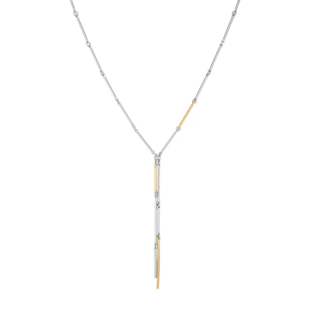 Vince Camuto Due Tono Bar Collana bicolore regolabile
