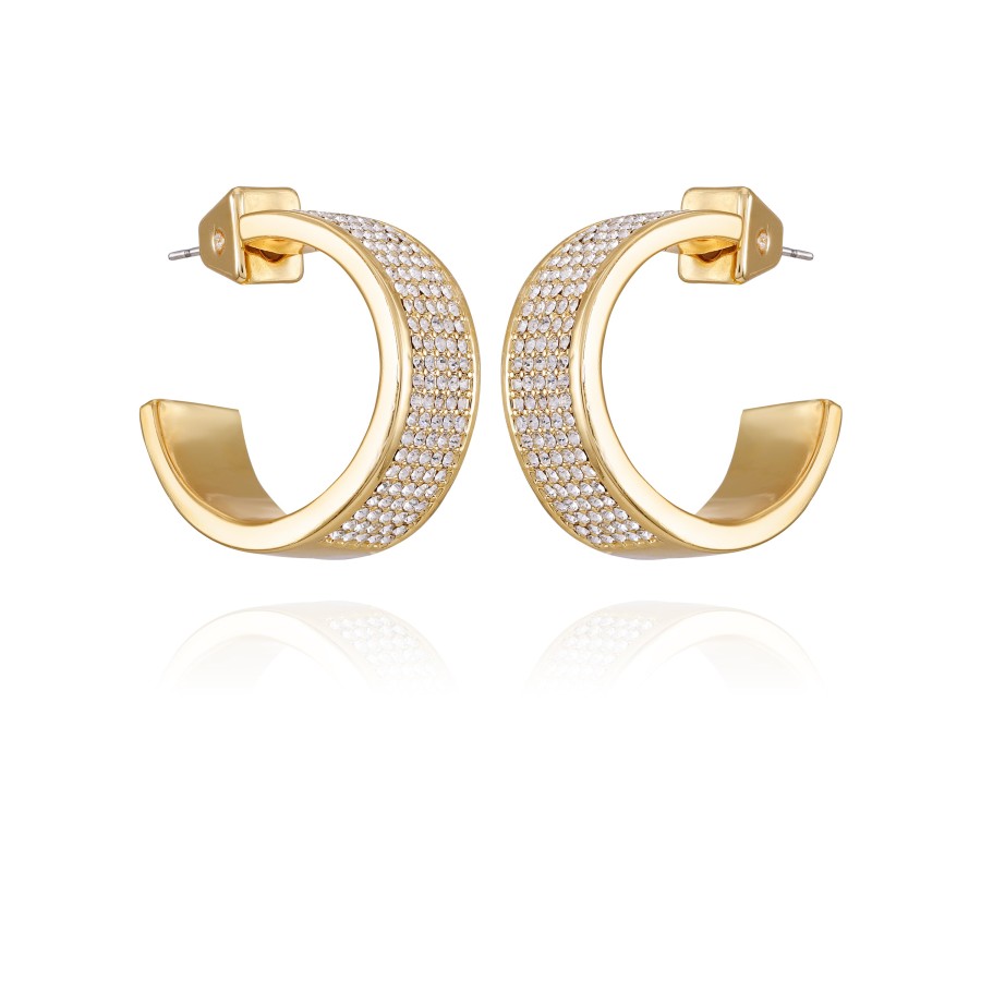 Vince Camuto Orecchini Cerchio Donna C Cristalli Oro