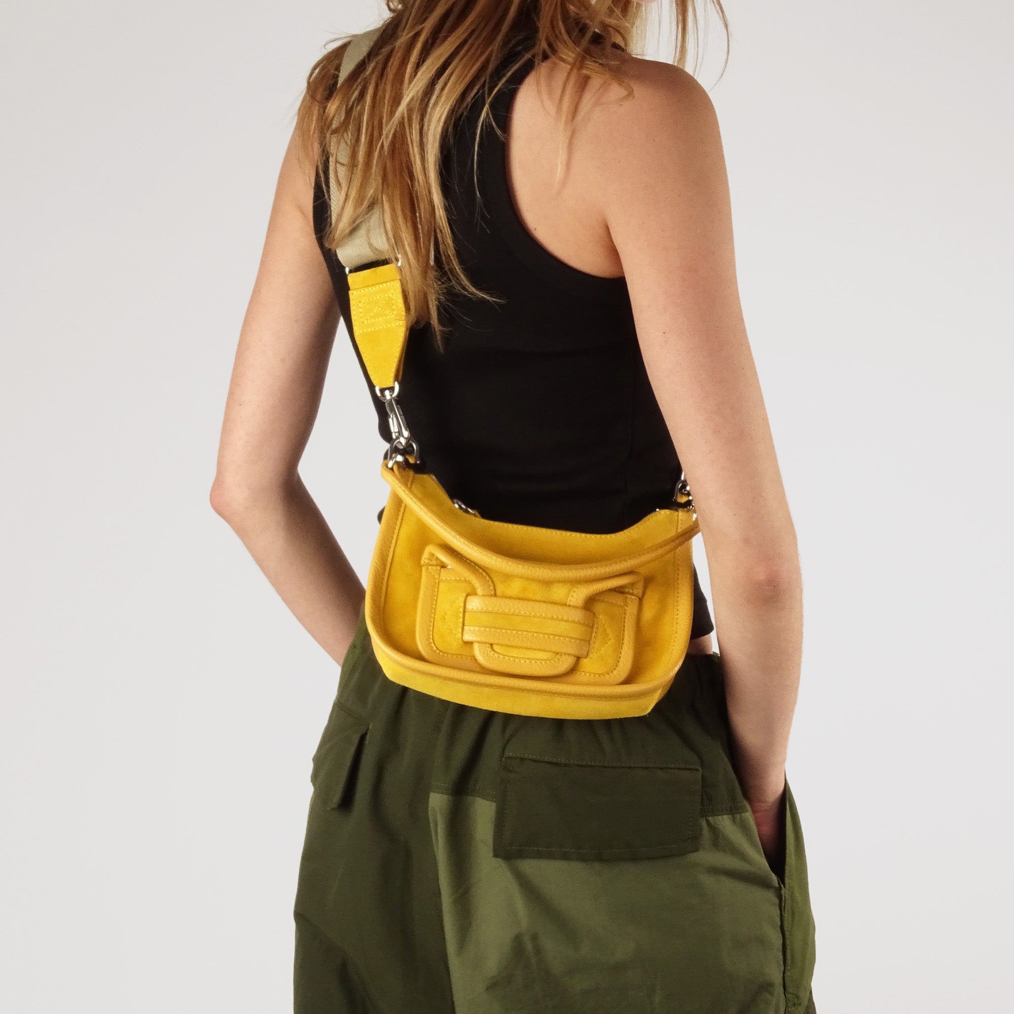 Pierre Hardy Alpha Day Mini borsa tracolla gialla pelle