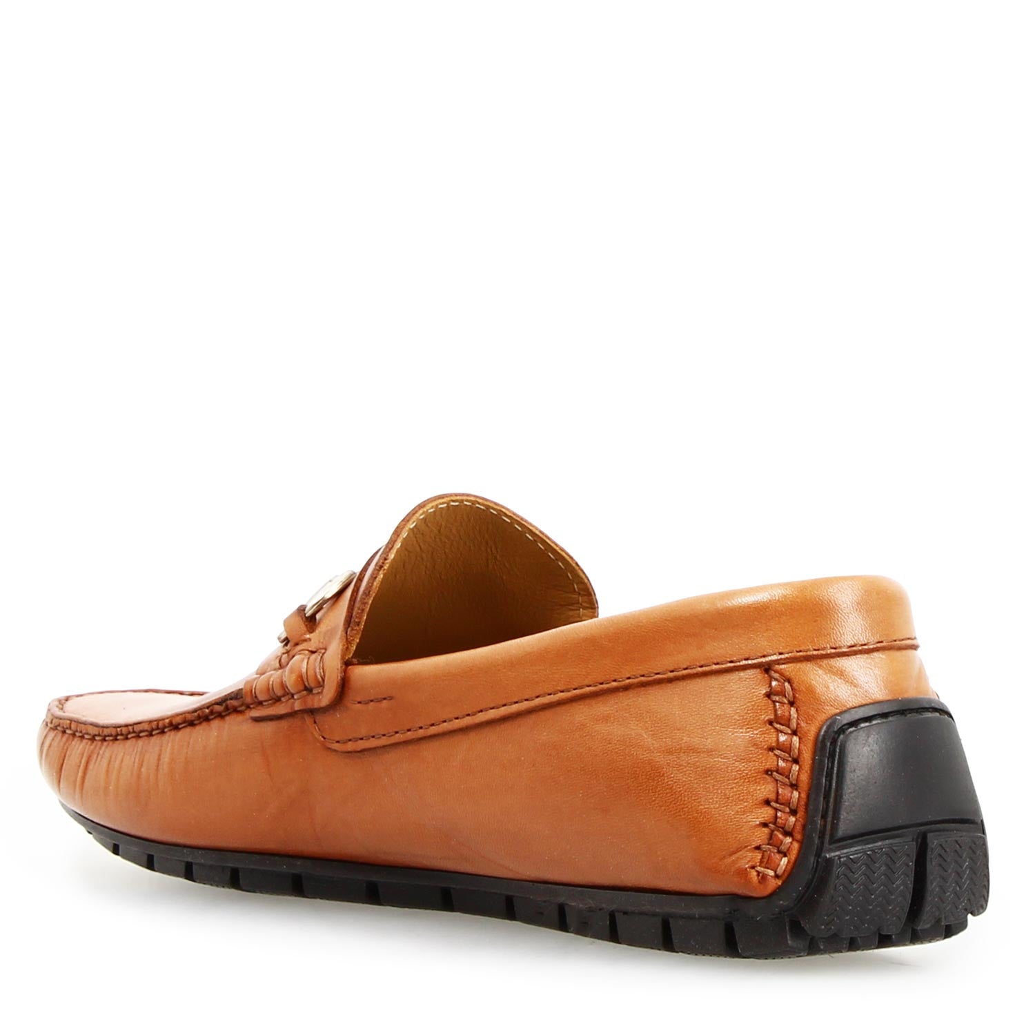 Leonardo Shoes Ulisse mocassini uomo pelle marrone chiaro morsetto