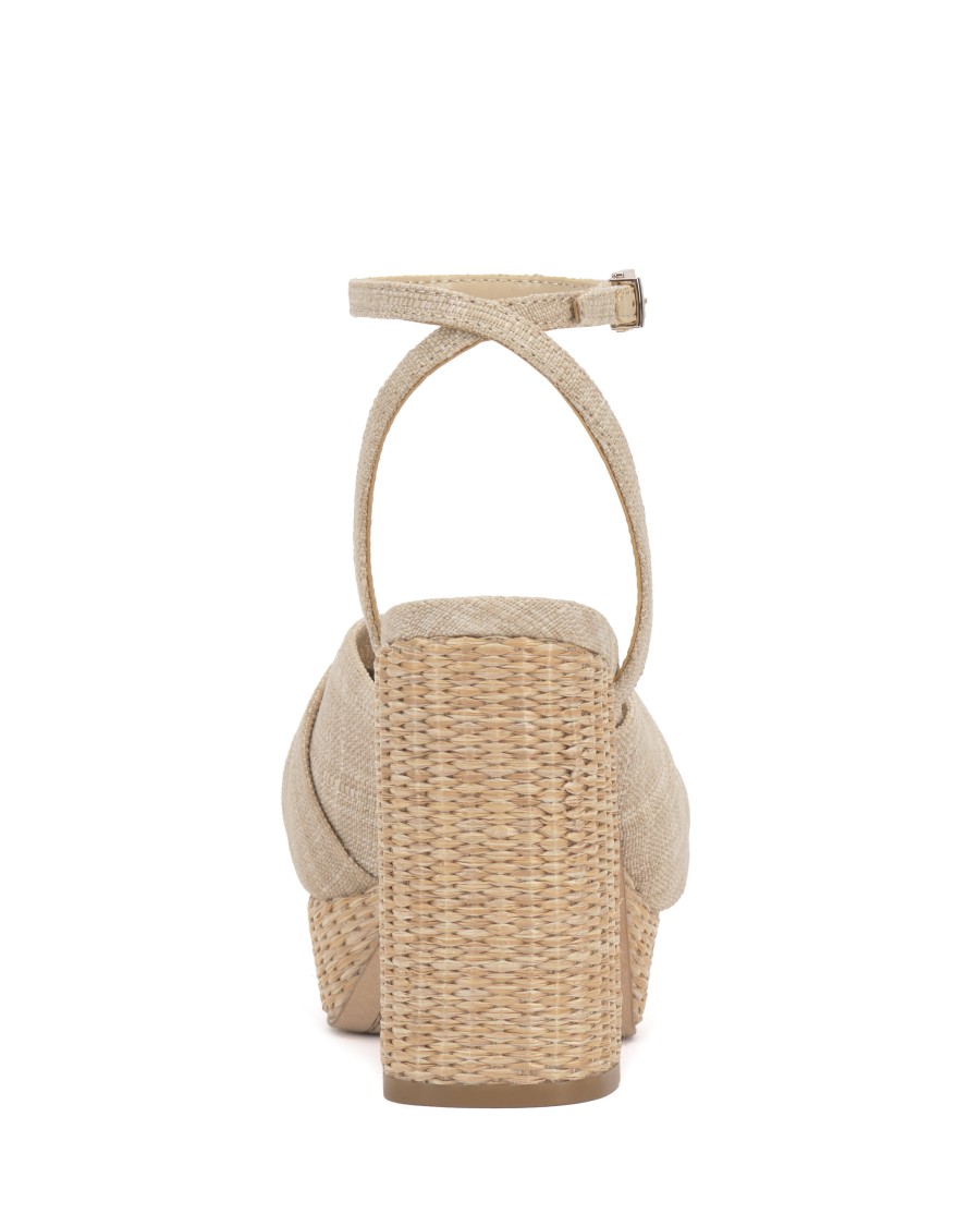 Vince Camuto Phebie Sandalo Plateau Tacco a Blocco Oro