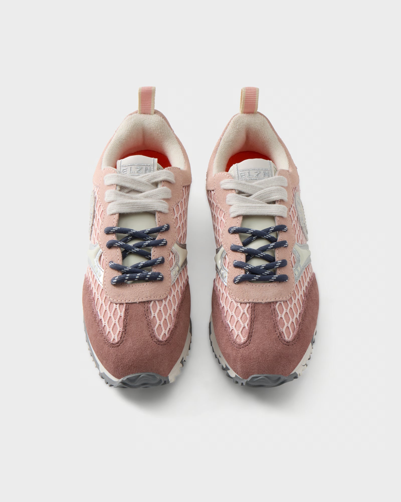 Elvio Zanon Sneakers Running in Suede e Rete Traforata