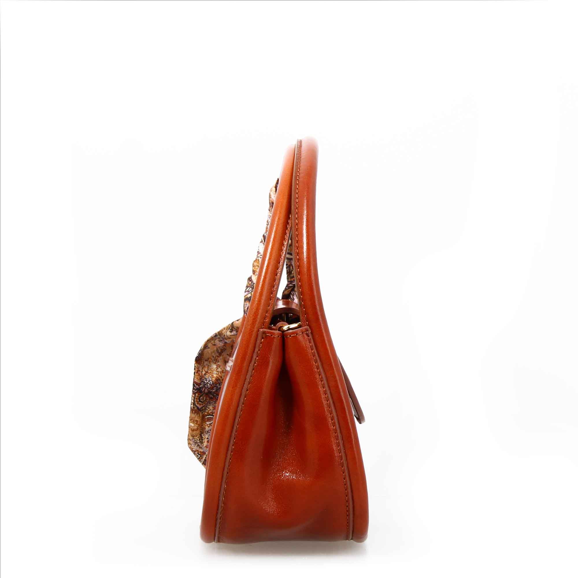 Leonardo Shoes Caterina Borsa Donna Marrone Chiaro Pelle 22cm