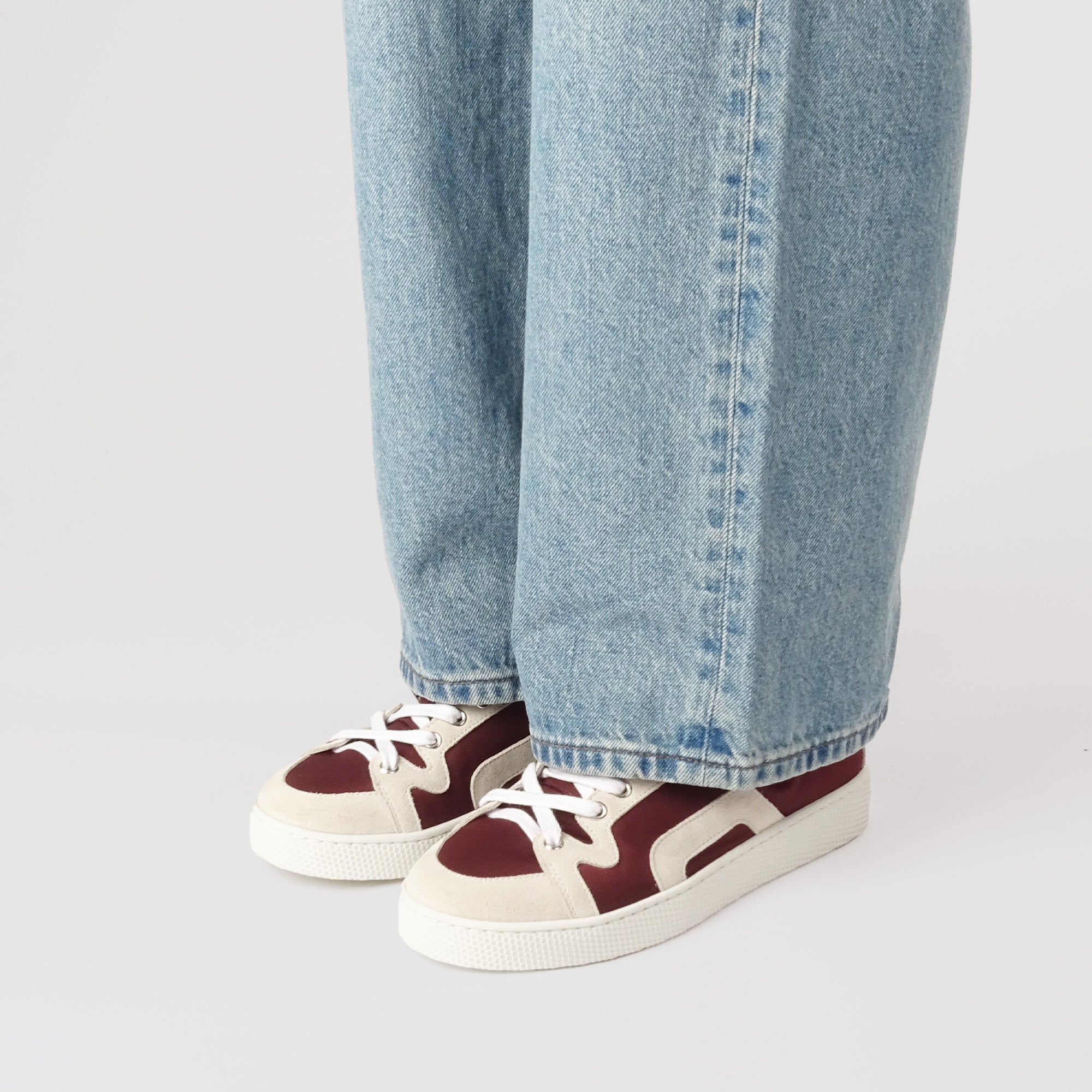 Pierre Hardy Alpha sneakers donna bordeaux pelle