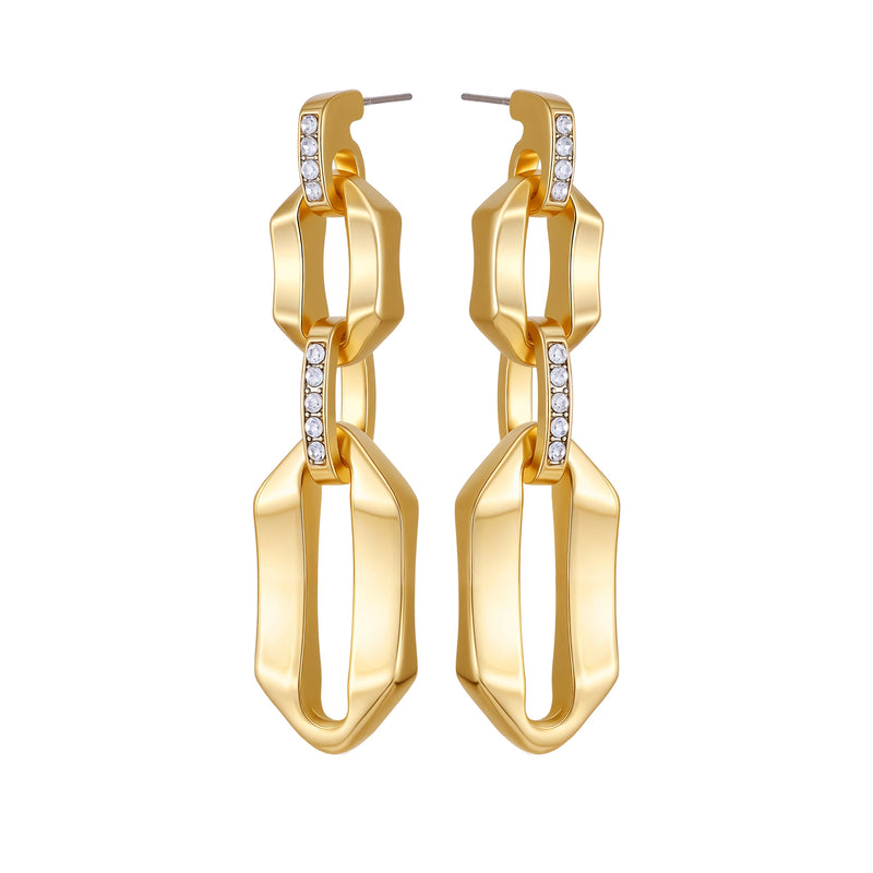 Vince Camuto orecchini donna gold goccia link cristalli