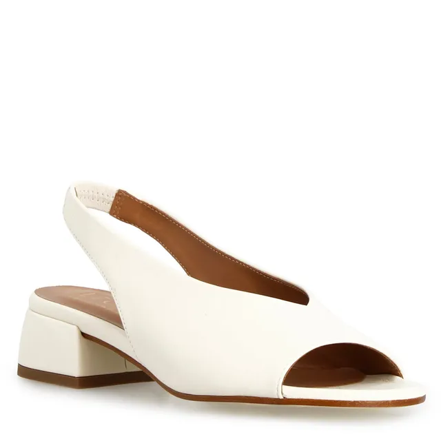 Leonardo Shoes Elettra Bianco Sandali Donna Pelle Tacco 5 cm