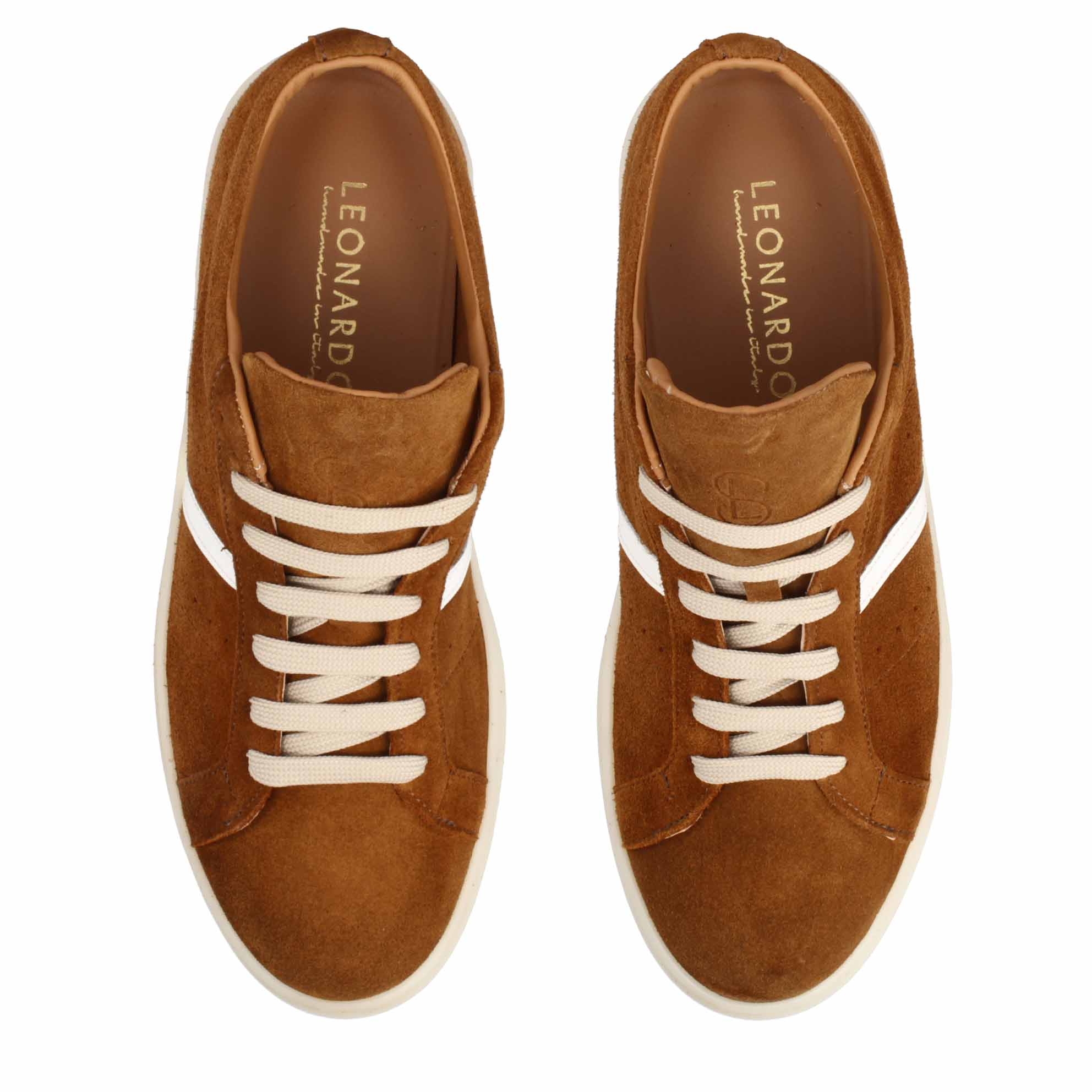 Leonardo Sneakers Uomo Virgilio C sneaker camoscio marrone