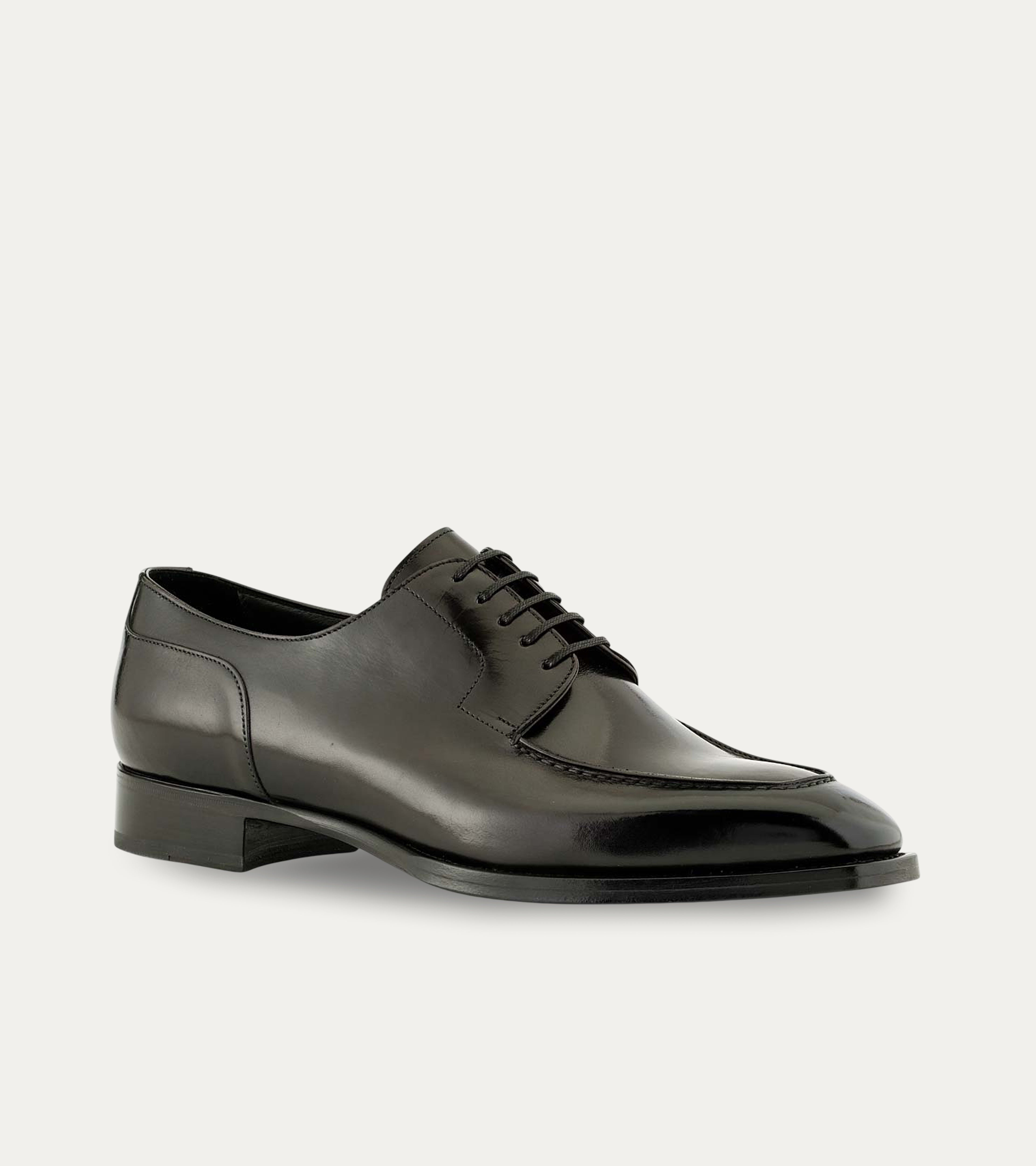 Ace Marks Michael Stitch Toe Blucher scarpe derby nere pelle