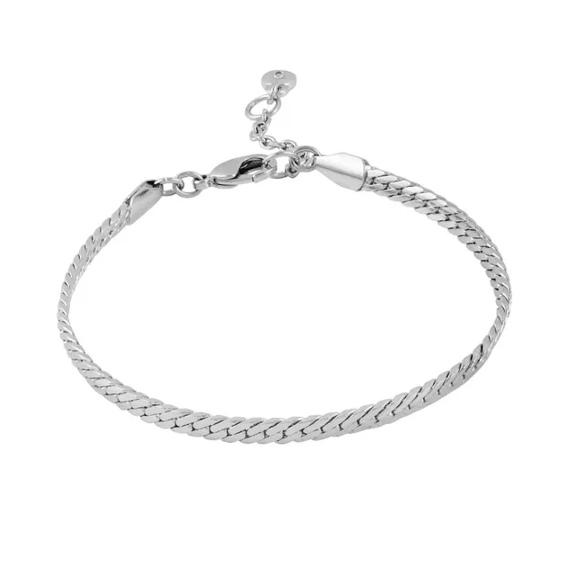 Vince Camuto Brilliant Line Bracciale Serpente Argento