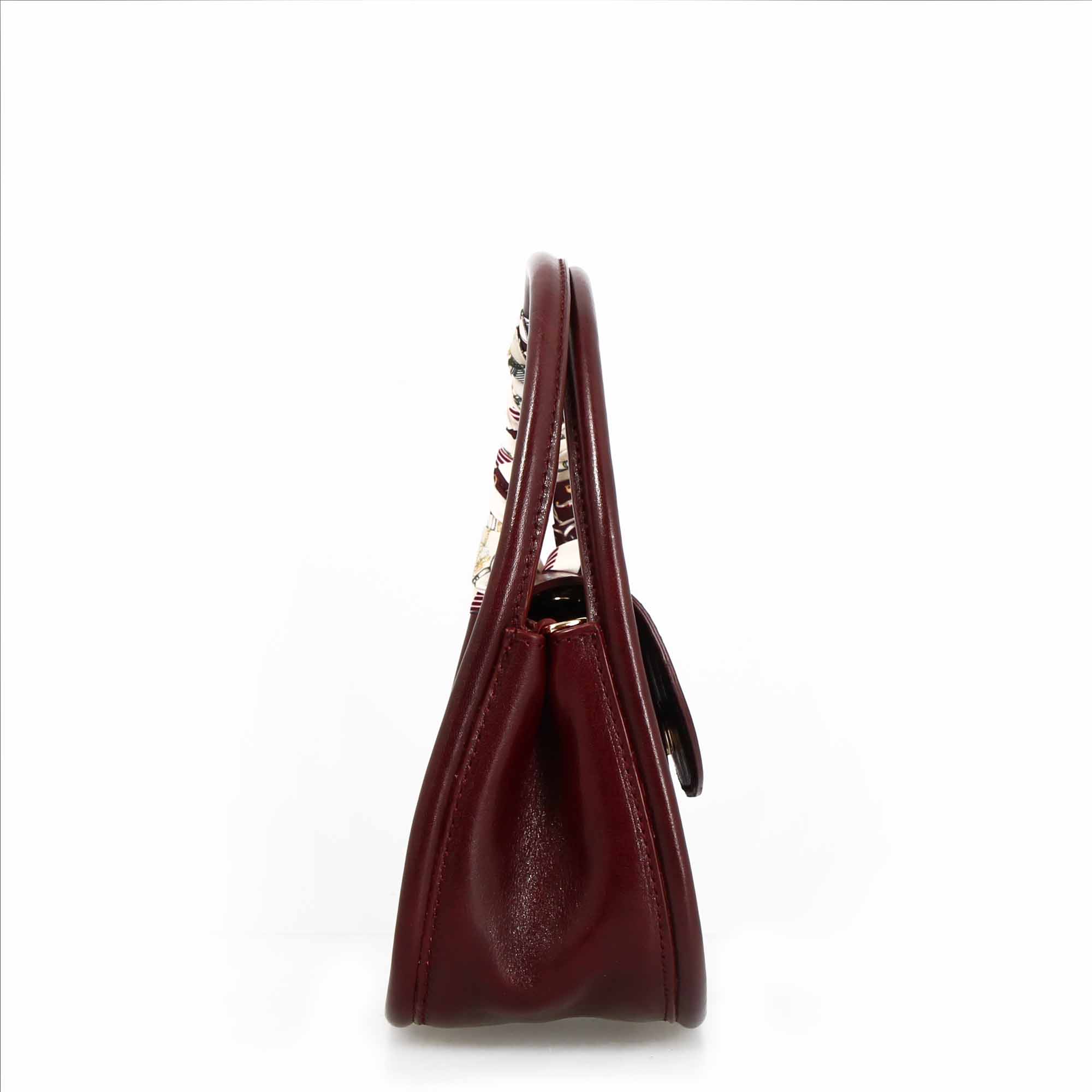 Leonardo Shoes Caterina borsa donna pelle bordeaux