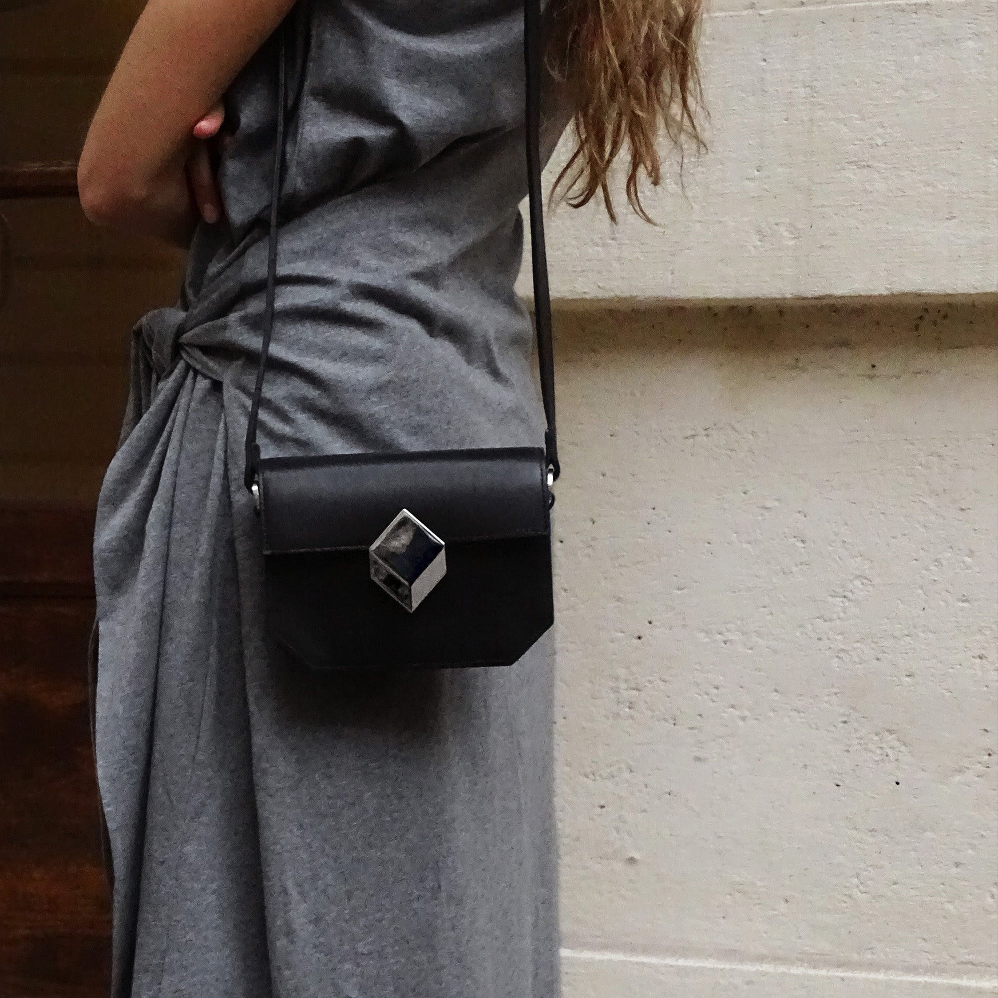 Pierre Hardy Mini Prism Borsa Pelle Nera Tracolla