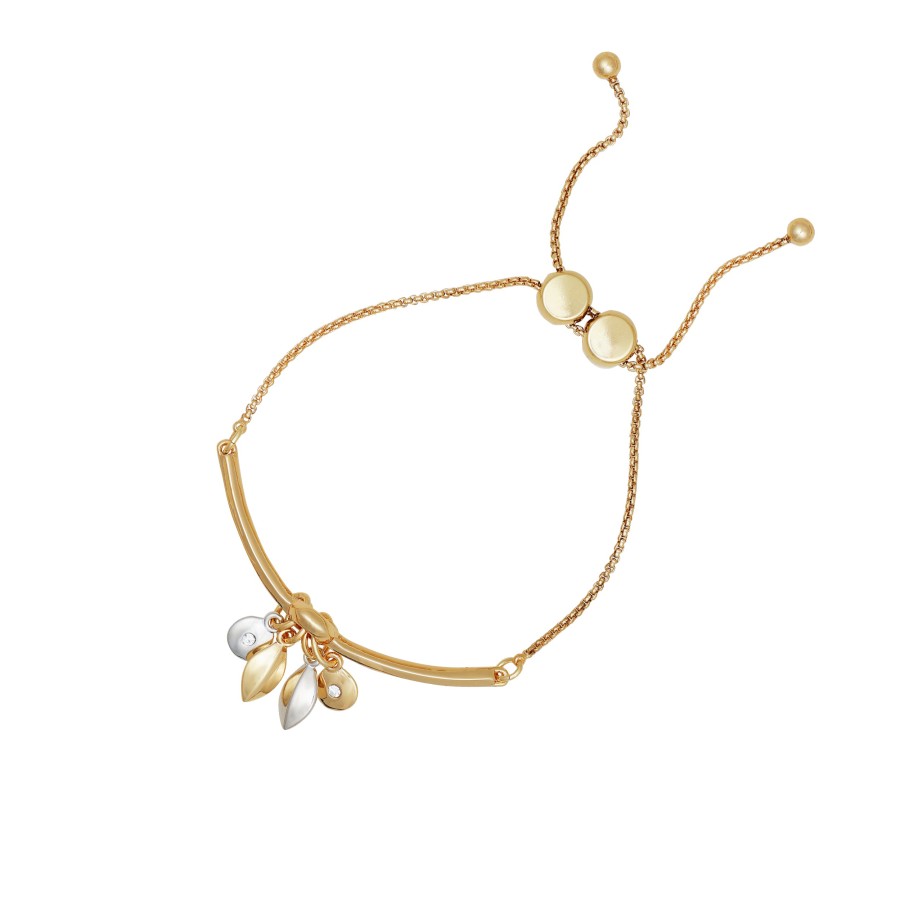 Vince Camuto Bracciale Foglia Oro Catena Regolabile