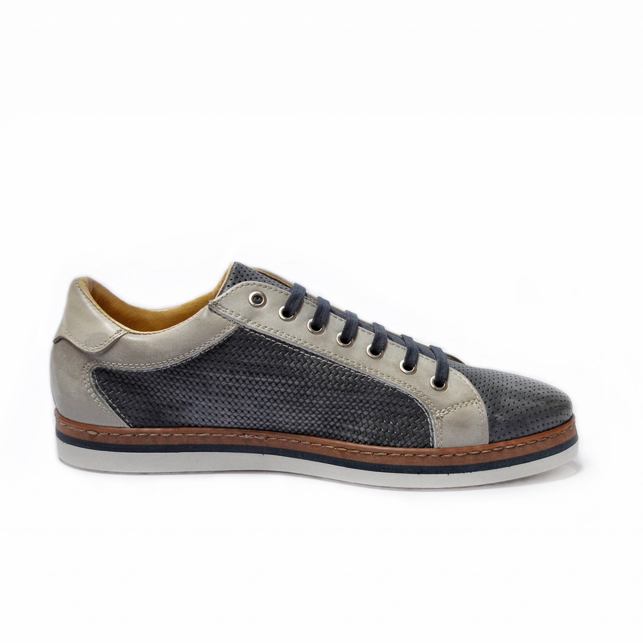 Ton Goût Urban Sneakers uomo pelle vitello blu