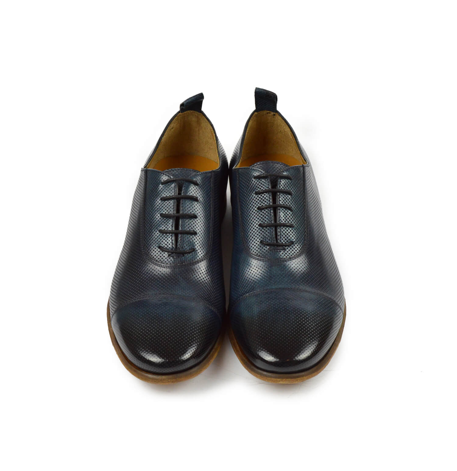 Ton Goût Ocean mocassino uomo pelle blu microforata Blake