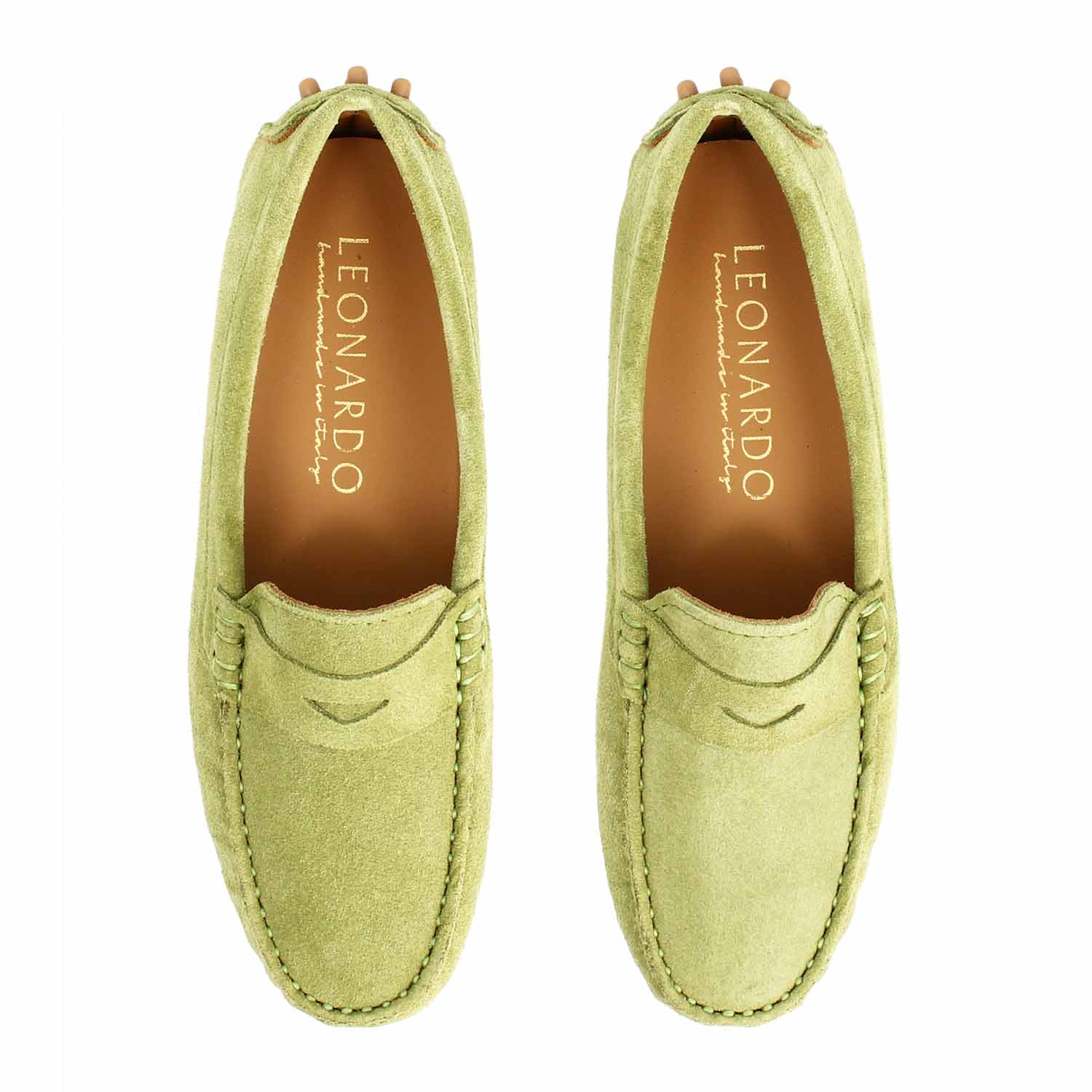 Leonardo Garda D. Verde Car Shoe Donna Camoscio Verde
