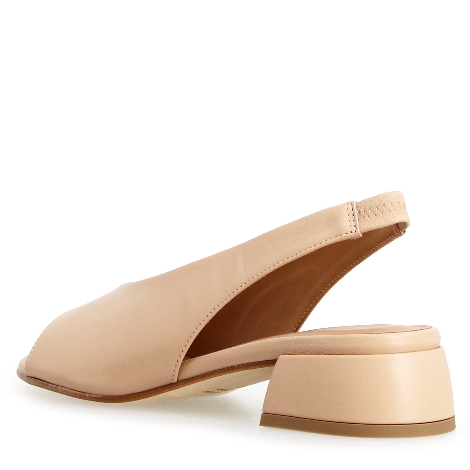 Leonardo Shoes Elettra sandalo donna pelle beige tacco 5 cm