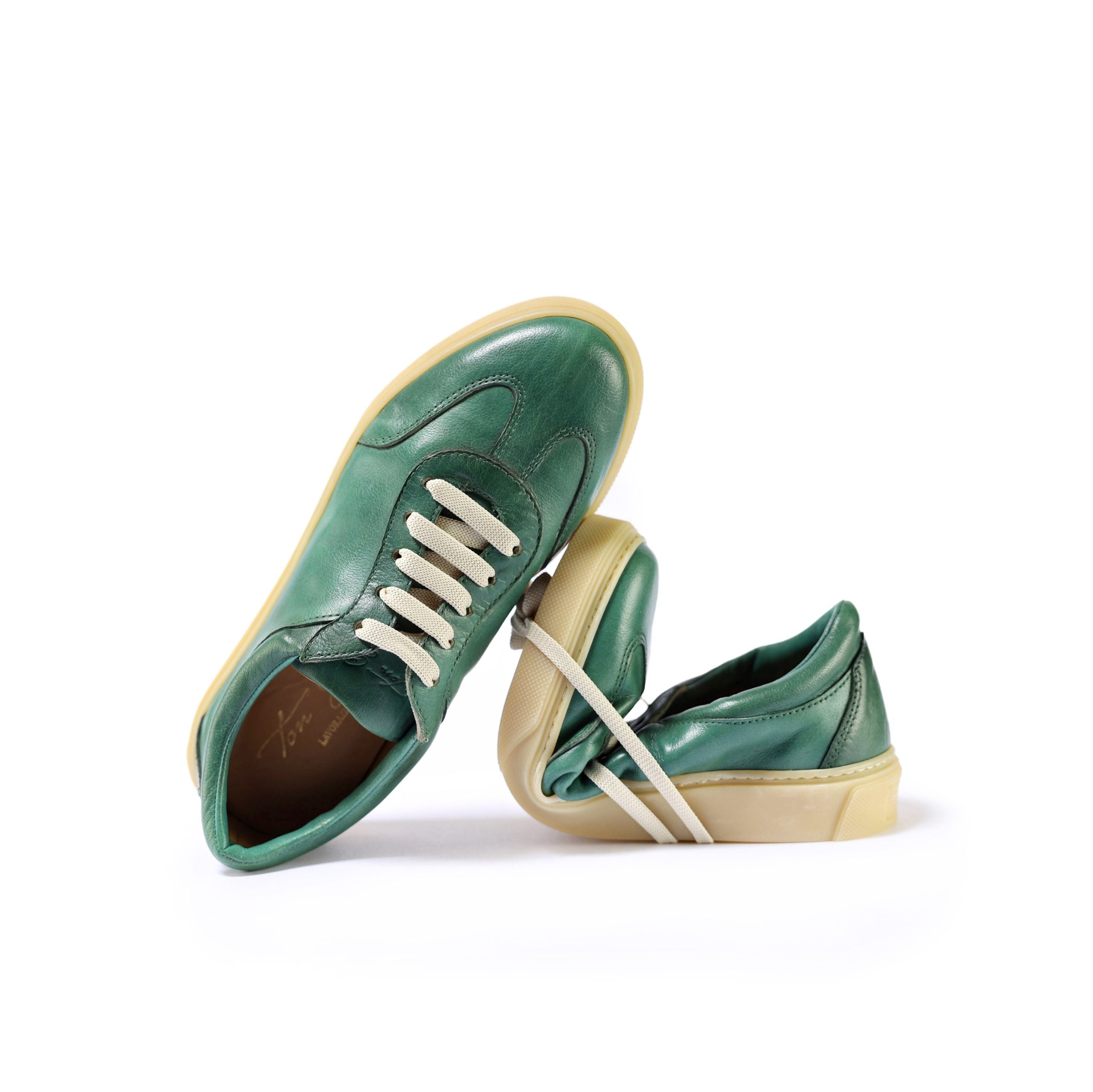 Ton Goût Cinema sneakers donna pelle verde esmeraldo 37