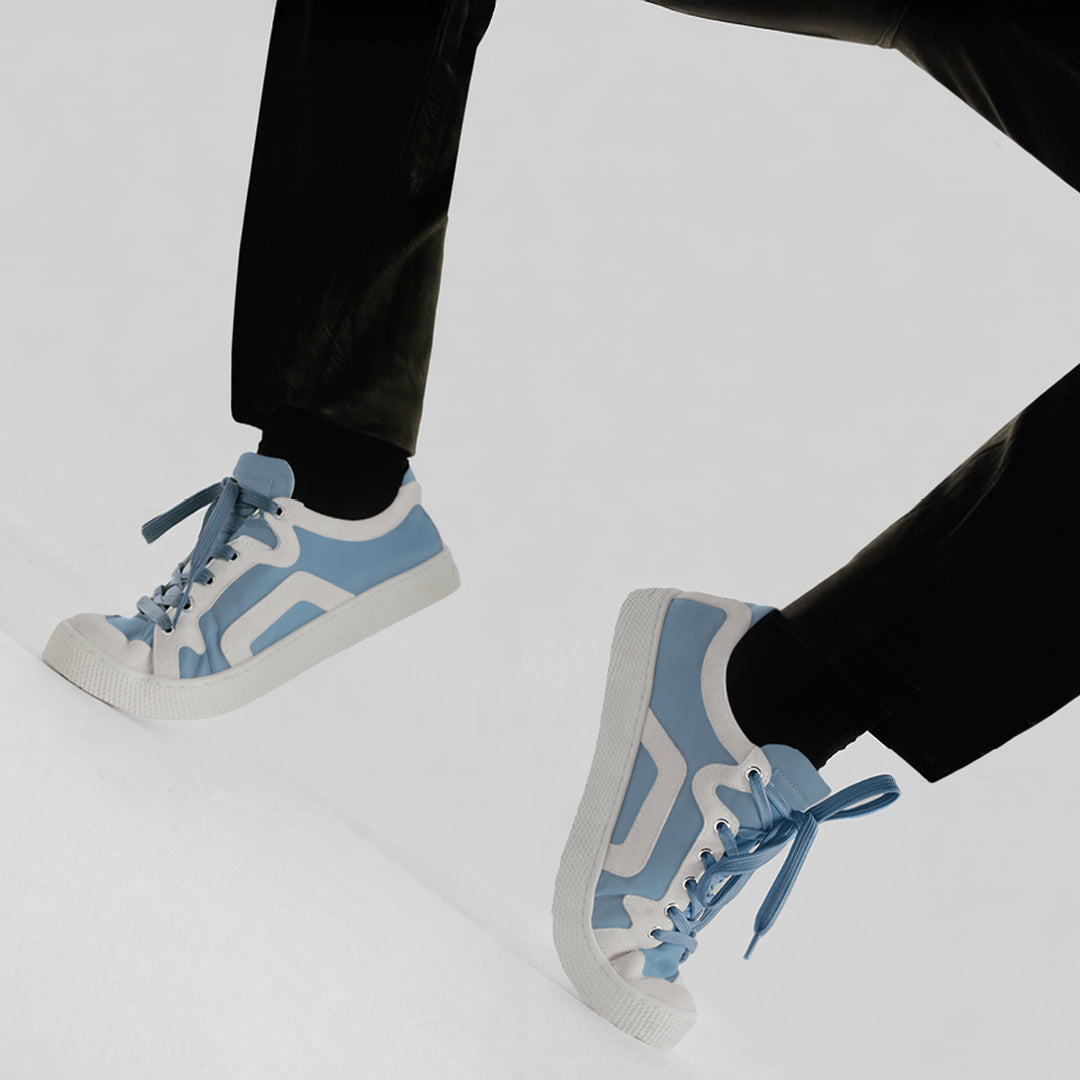 Pierre Hardy Alpha sneakers donna blu pelle 25 mm