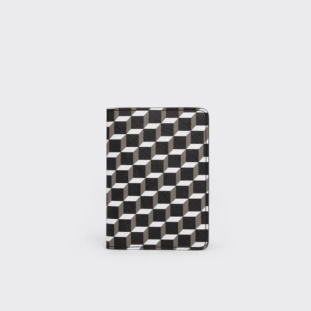 Pierre Hardy Cube Perspective portapassaporto nero tela