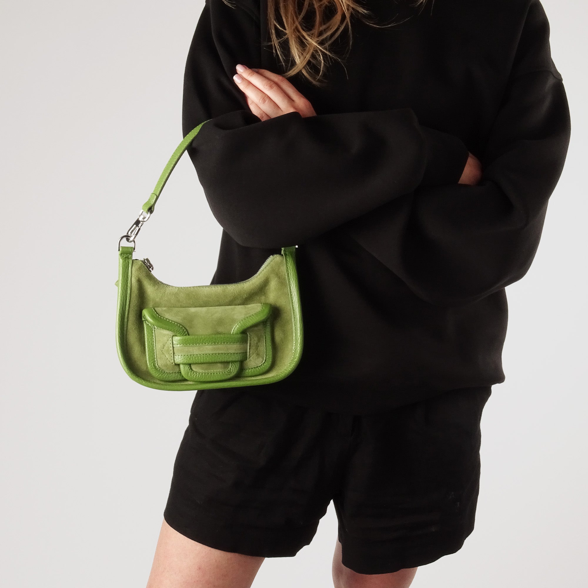 Pierre Hardy Alpha Day Mini borsa tracolla verde pelle TU