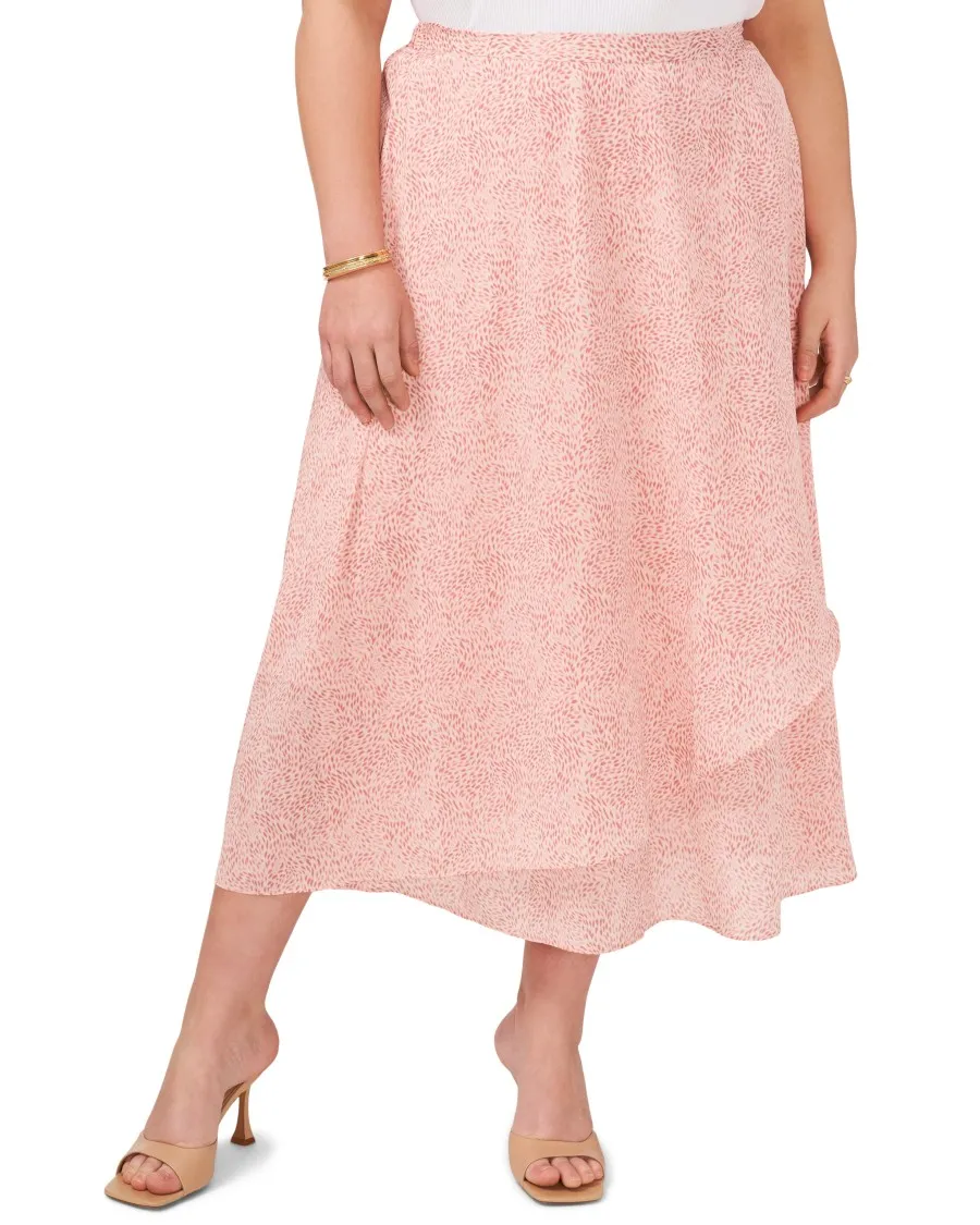 Vince Camuto gonna midi incrociata pois taglie forti
