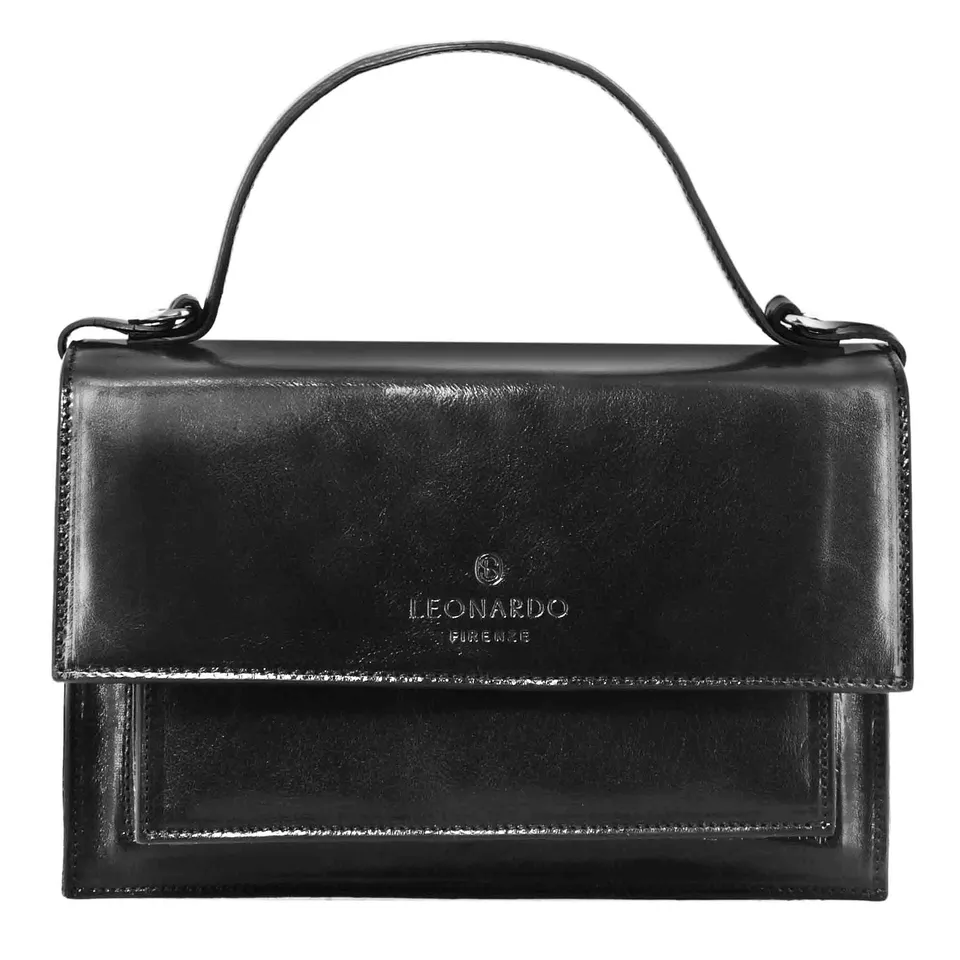 Leonardo Shoes Contessina Borsa Donna Pelle Nera