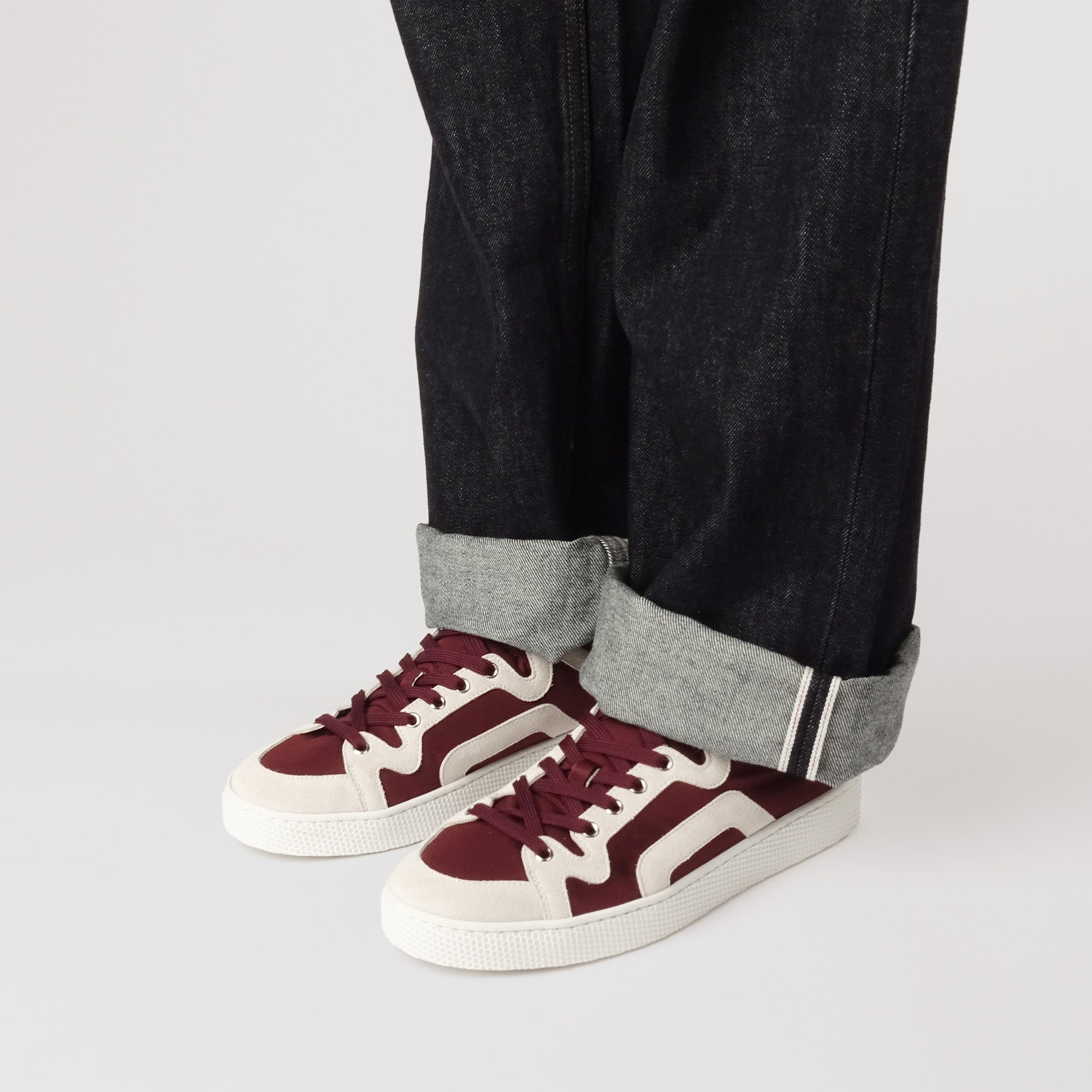 Pierre Hardy Alpha Sneakers Uomo Pelle Bordeaux