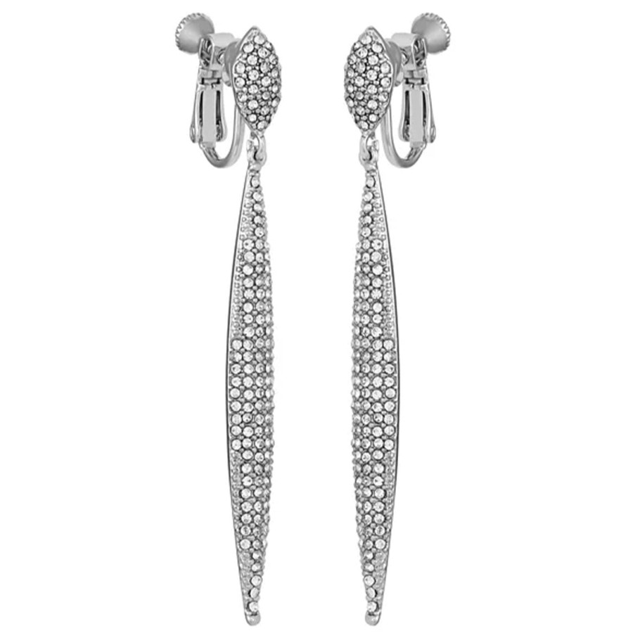 Vince Camuto orecchini pendenti argento pietra vetro pavé