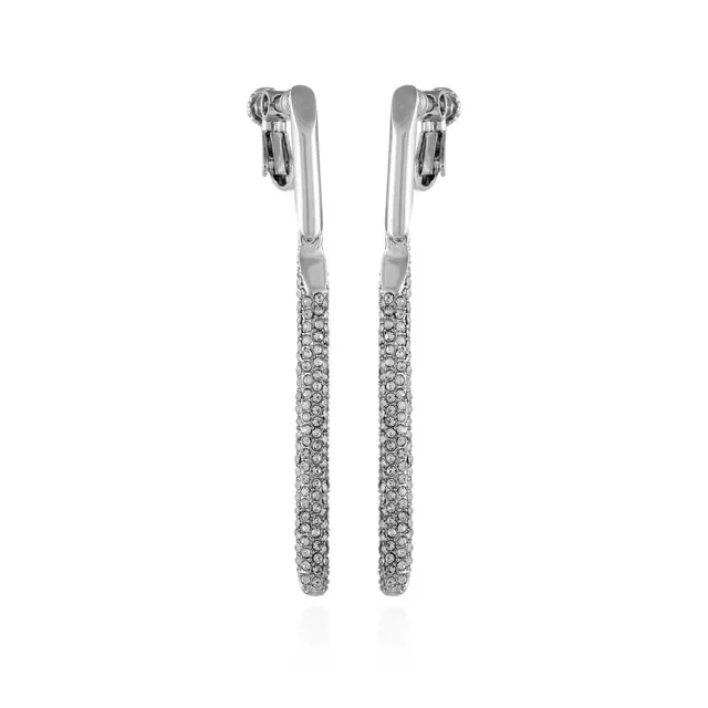 Vince Camuto orecchini pendenti lineari argento cristalli