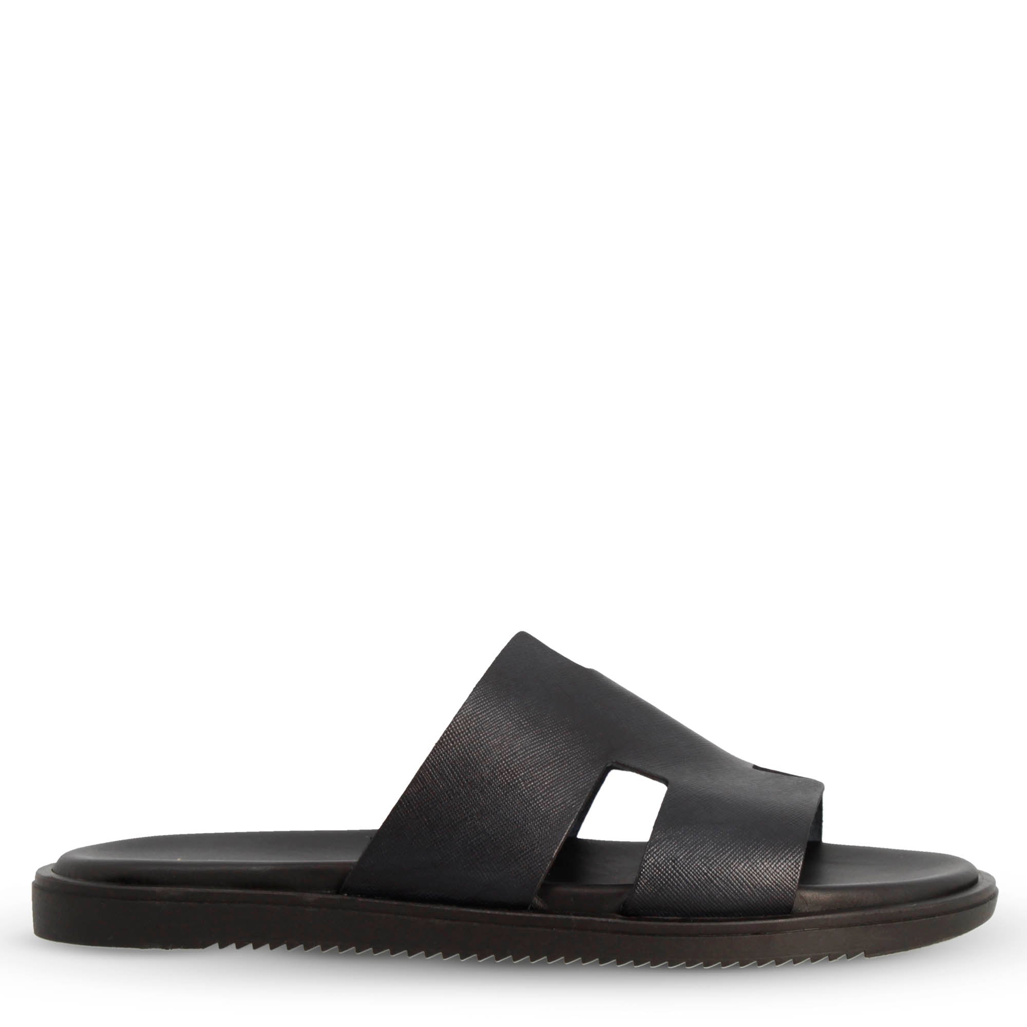 Leonardo Shoes H sandali uomo pelle stampata nero