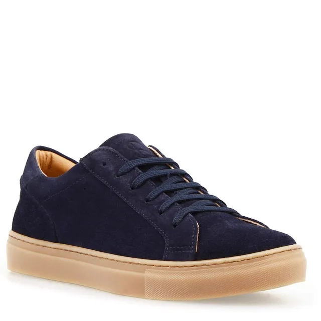 Leonardo Shoes Pitagora Sneakers Uomo Blu Camoscio
