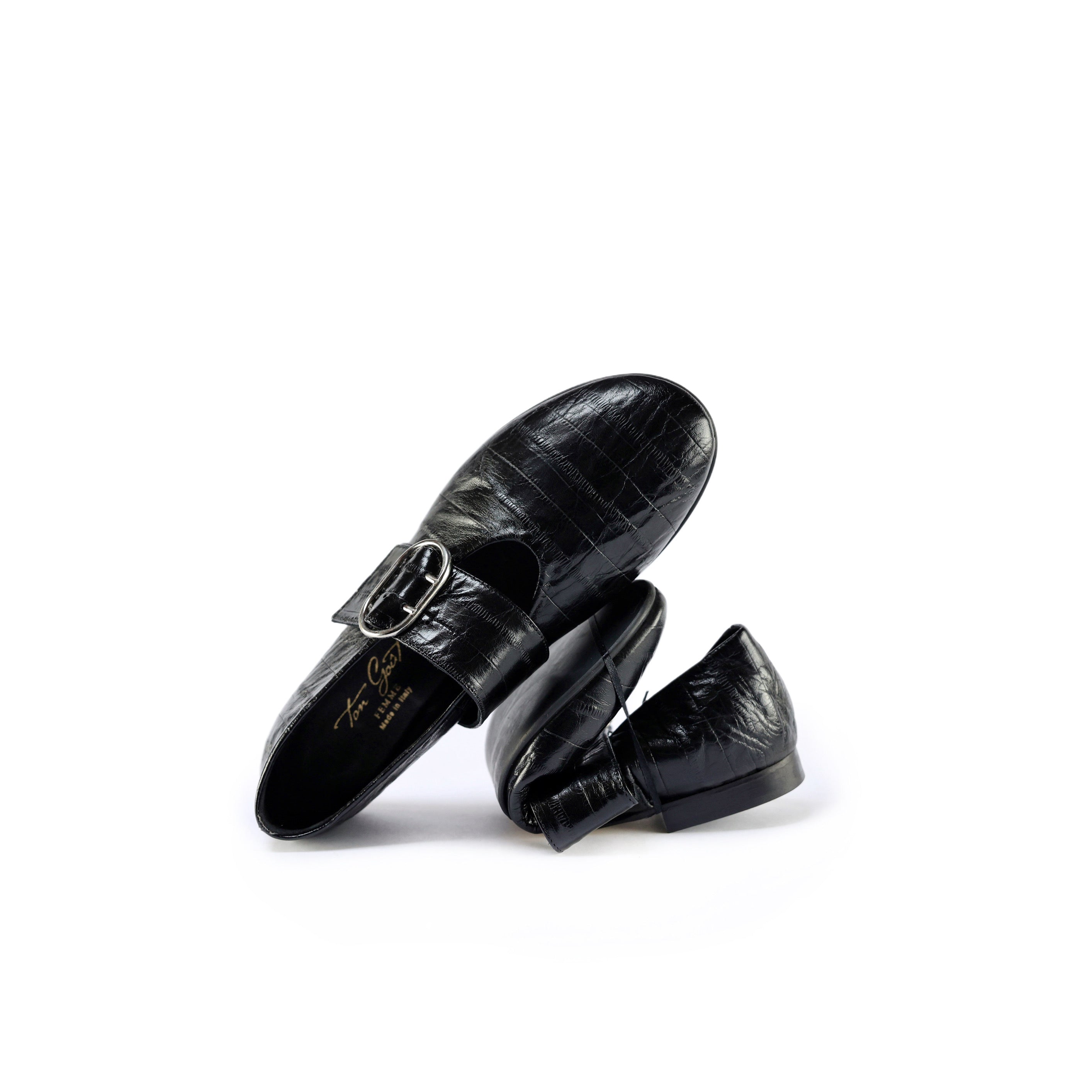 Ton Goût Claire Ballerina donna nappa nera tacco 2 cm