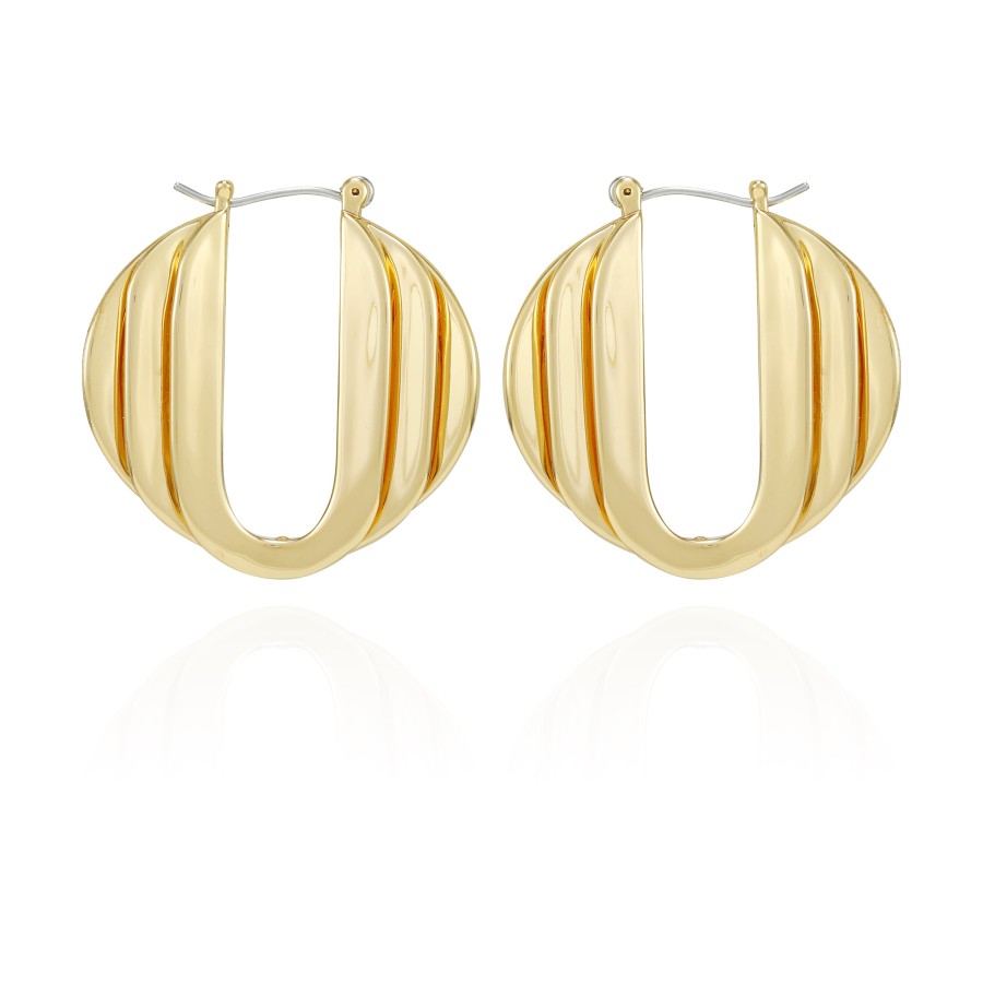 Vince Camuto Orecchini Cerchio Donna Maglie Oro Lusso