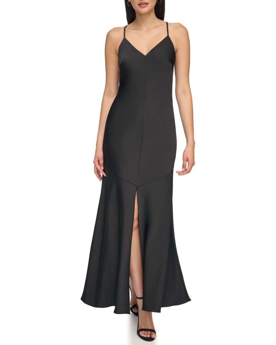 Vince Camuto Abito Sottoveste Raso Scollo V