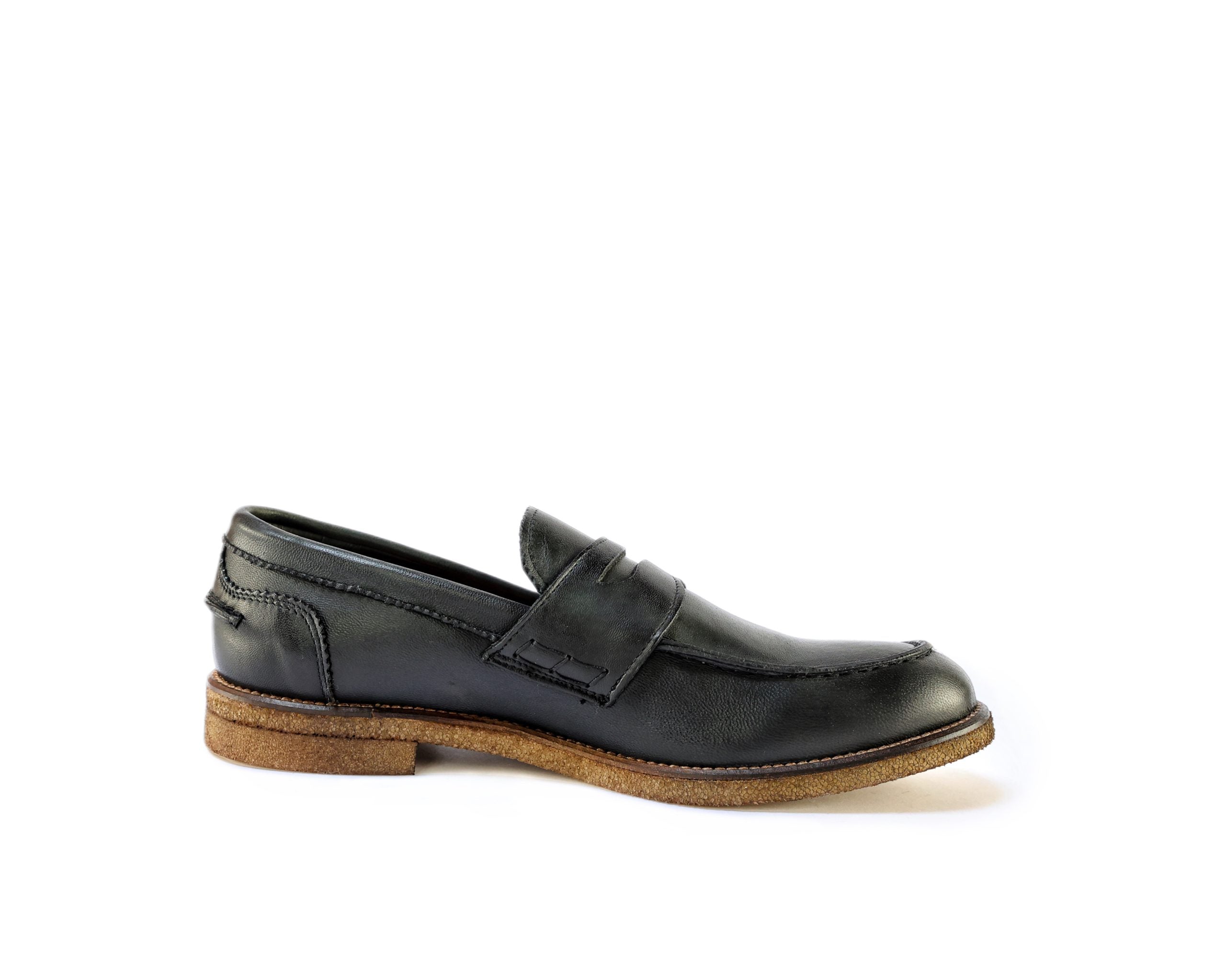 Ton Goût Mocassino Black College mocassini uomo nero nappa