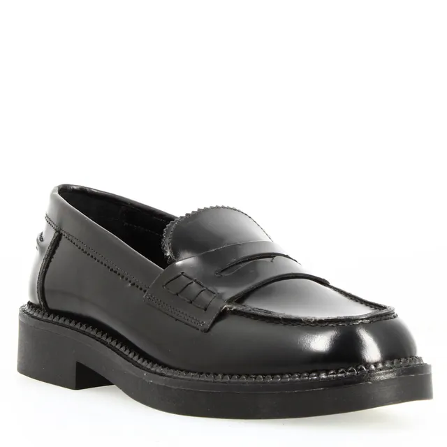 Leonardo Shoes Domitilla Mocassini Donna Nero Pelle Tacco 3 cm