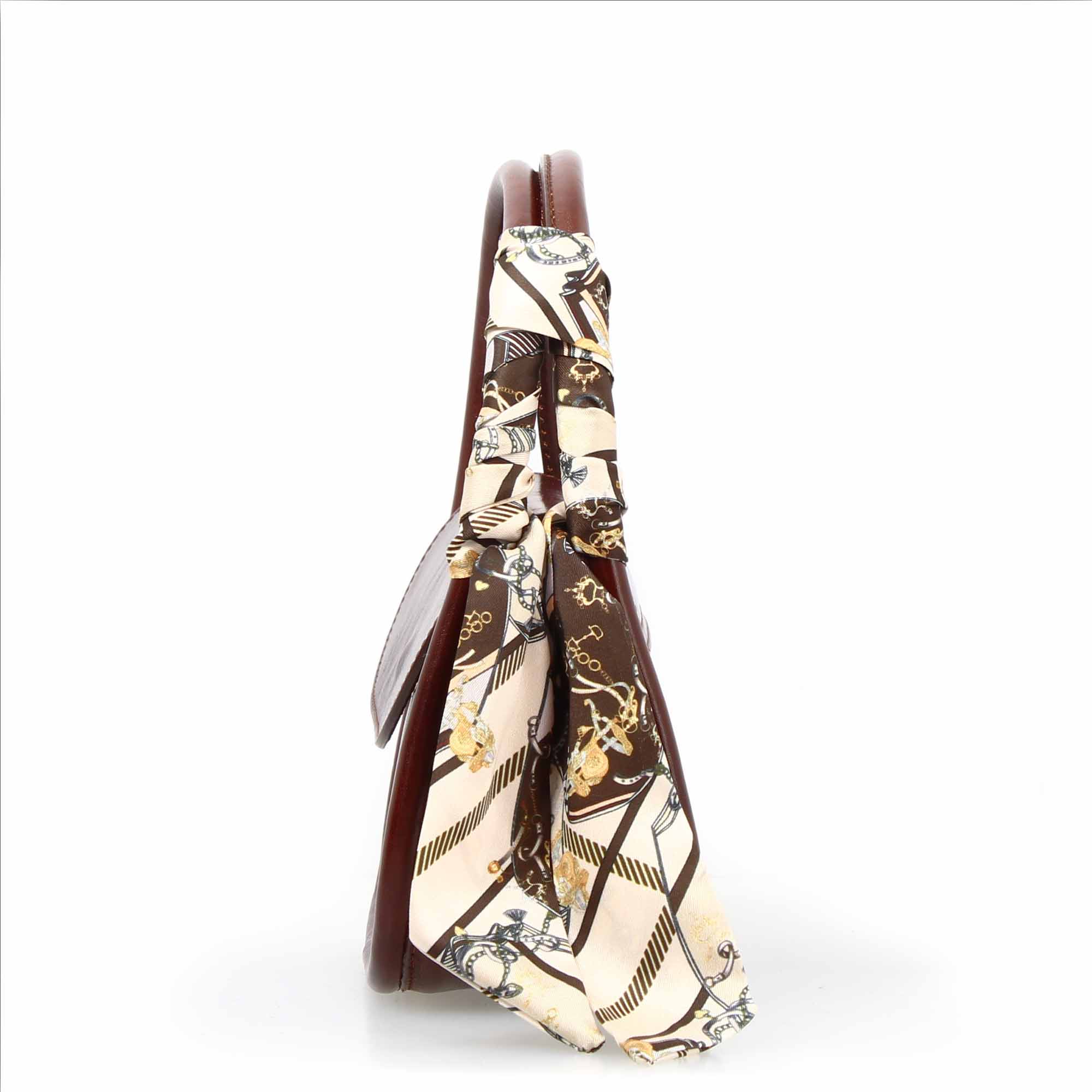 Leonardo Shoes Caterina Borsa a Mano Pelle Marrone Tracolla
