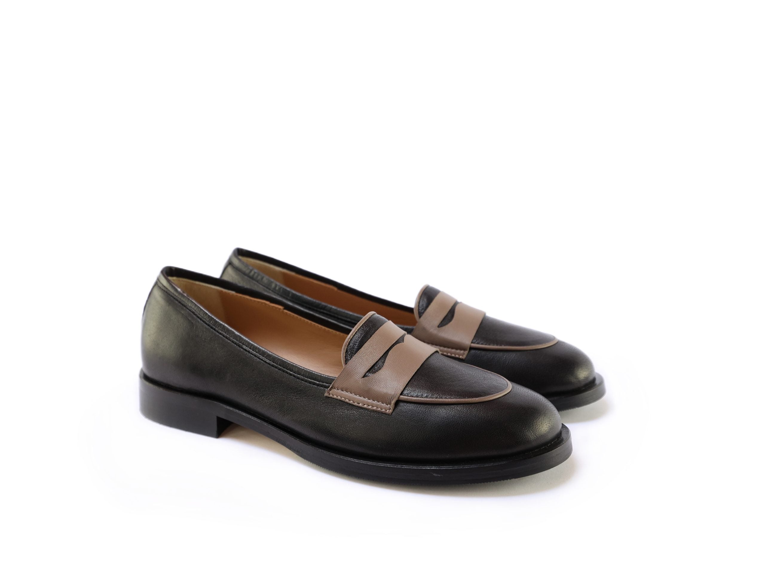 Ton Goût Anna Mocassino Donna Nero Beige 38 Nappa