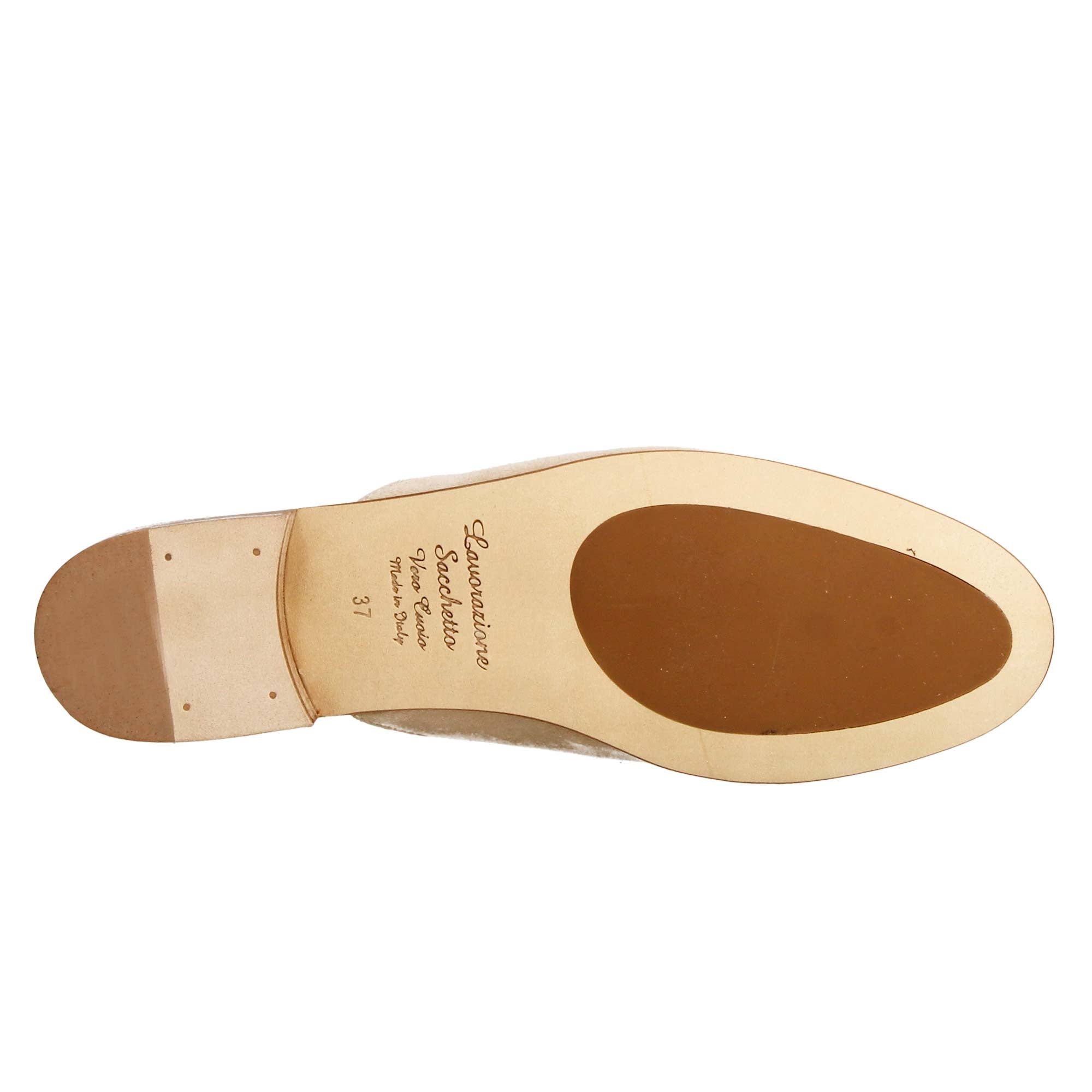 Leonardo Shoes Mules Donna sabot beige camoscio fibbia oro