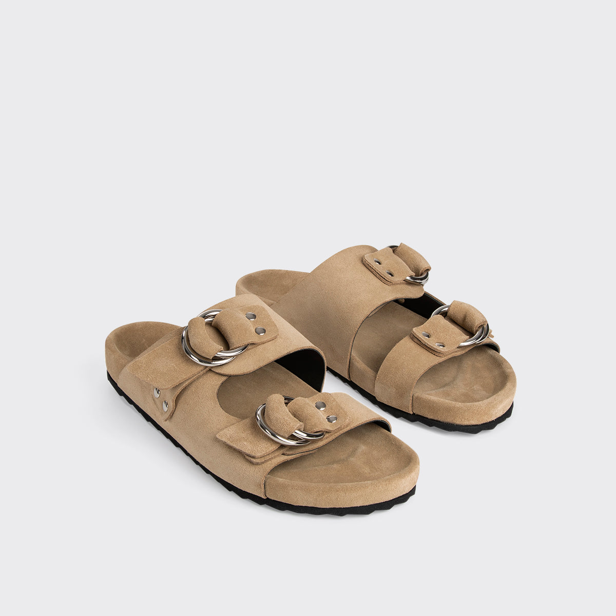 Pierre Hardy Beach Rider mule donna beige camoscio