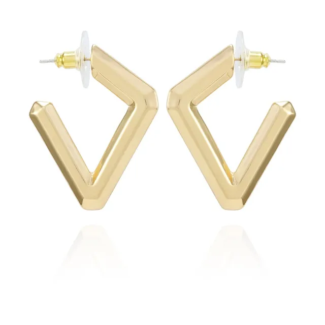 Vince Camuto orecchini cerchio oro forma diamante