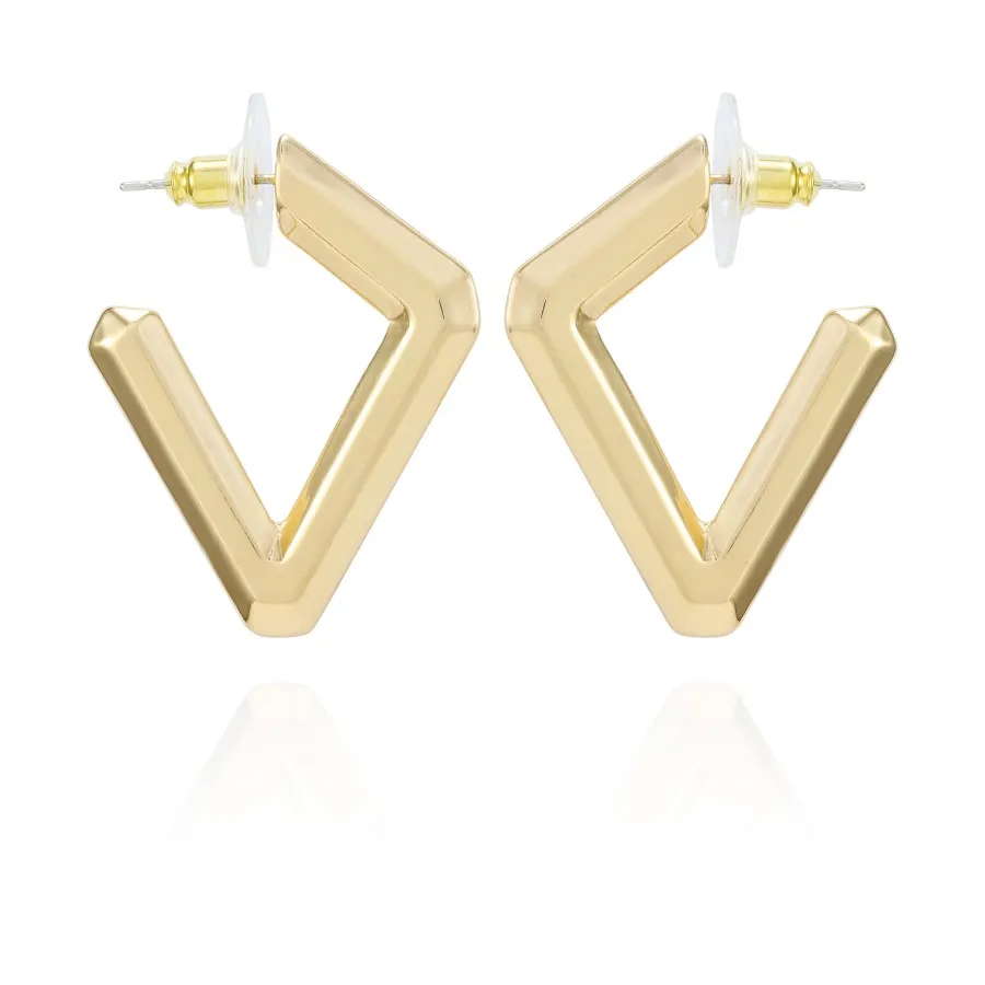 Vince Camuto orecchini cerchio oro forma diamante