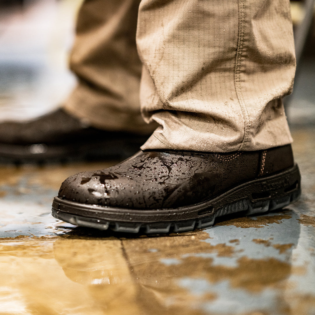 Redback Steel Toe Great Barrier stivali antinfortunistici marroni impermeabili