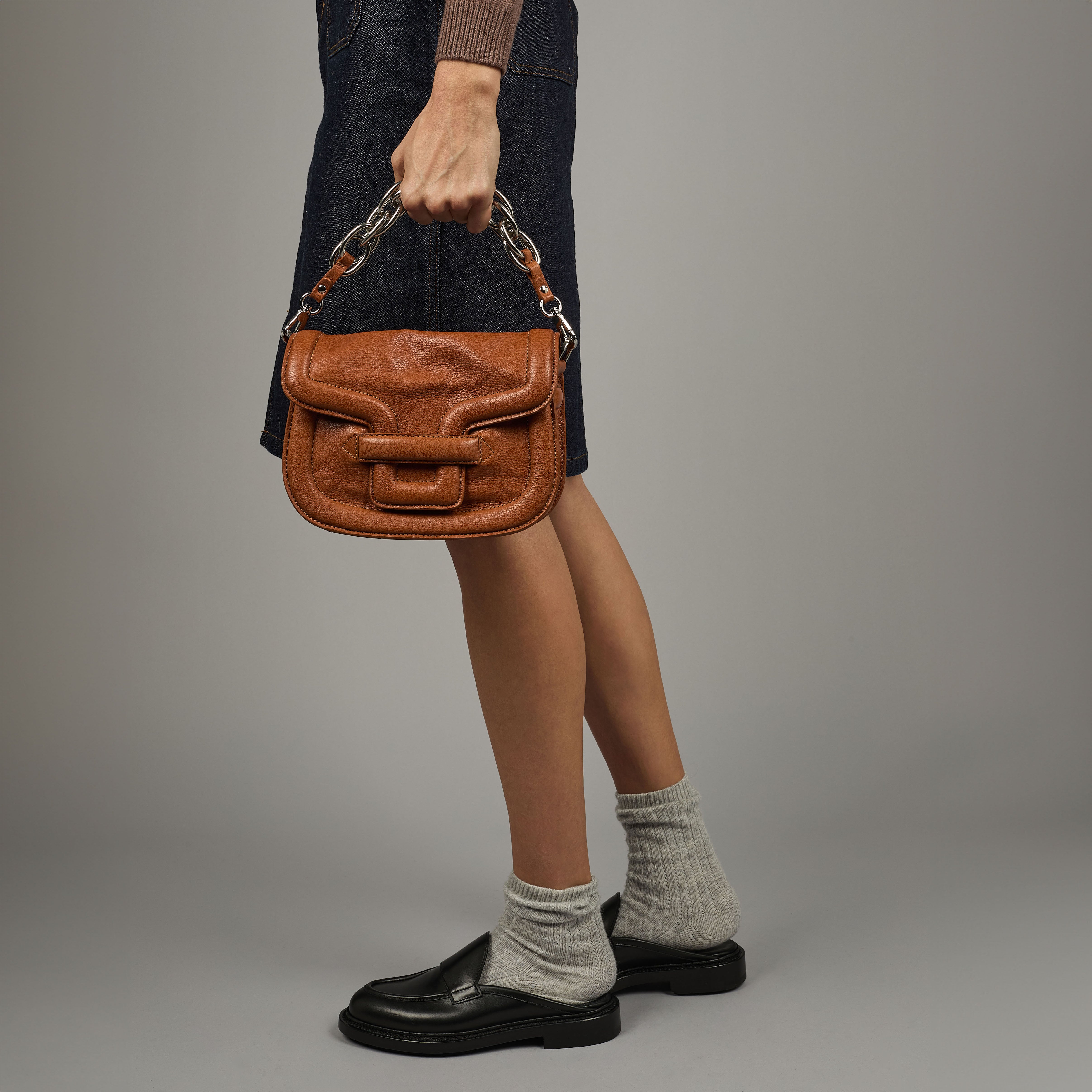 Pierre Hardy Alphaville mini bag donna camel catena
