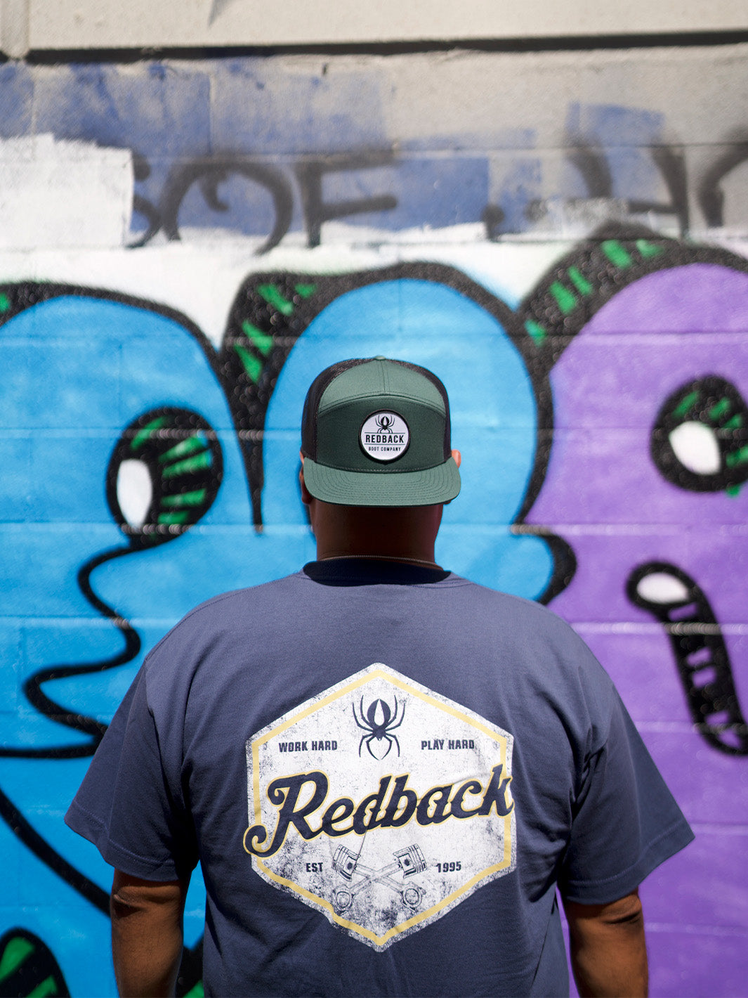 Redback Piston t-shirt cotone blu Bohemian taglia M