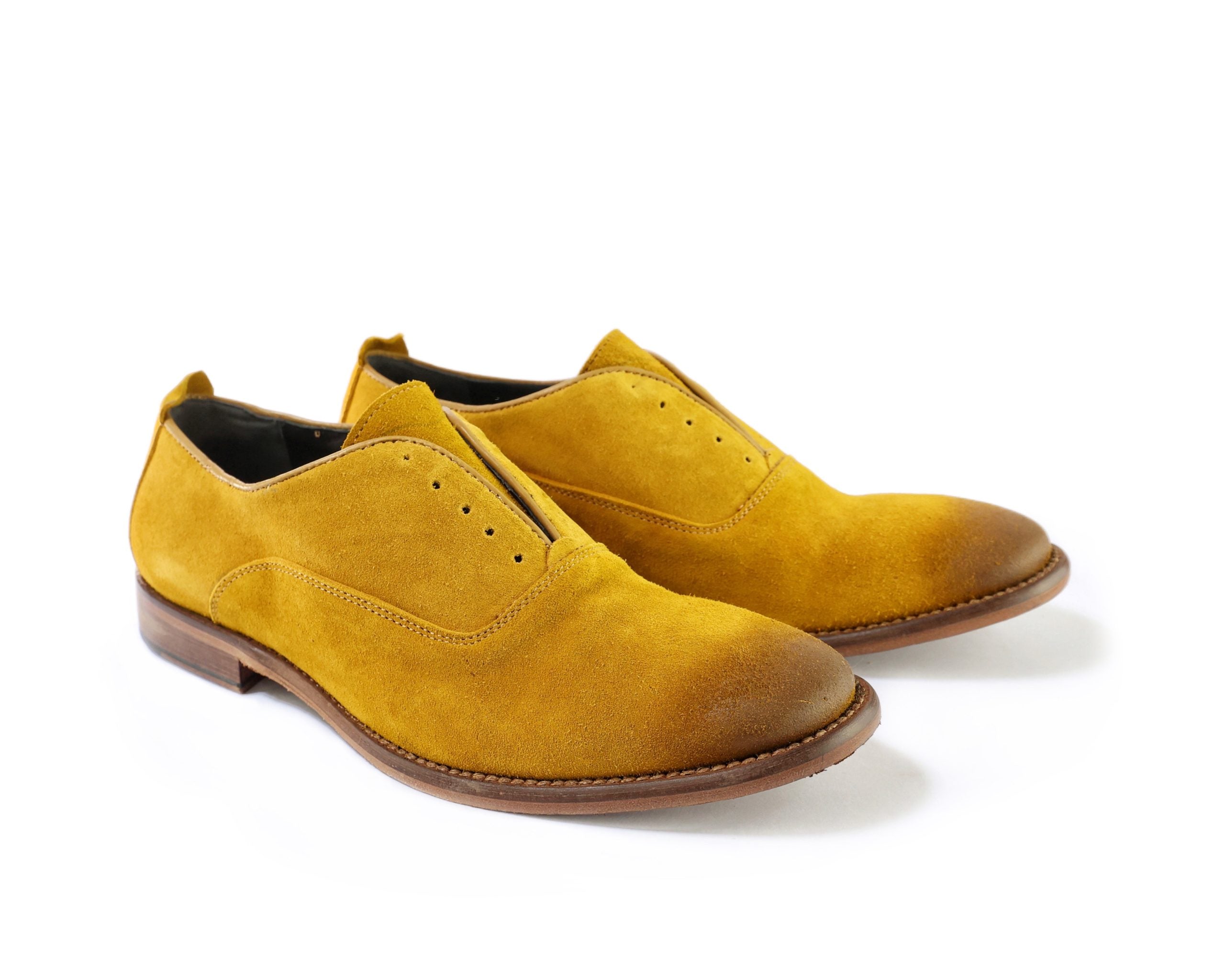 Ton Goût Alex slip on uomo camoscio sun tacco 2 cm