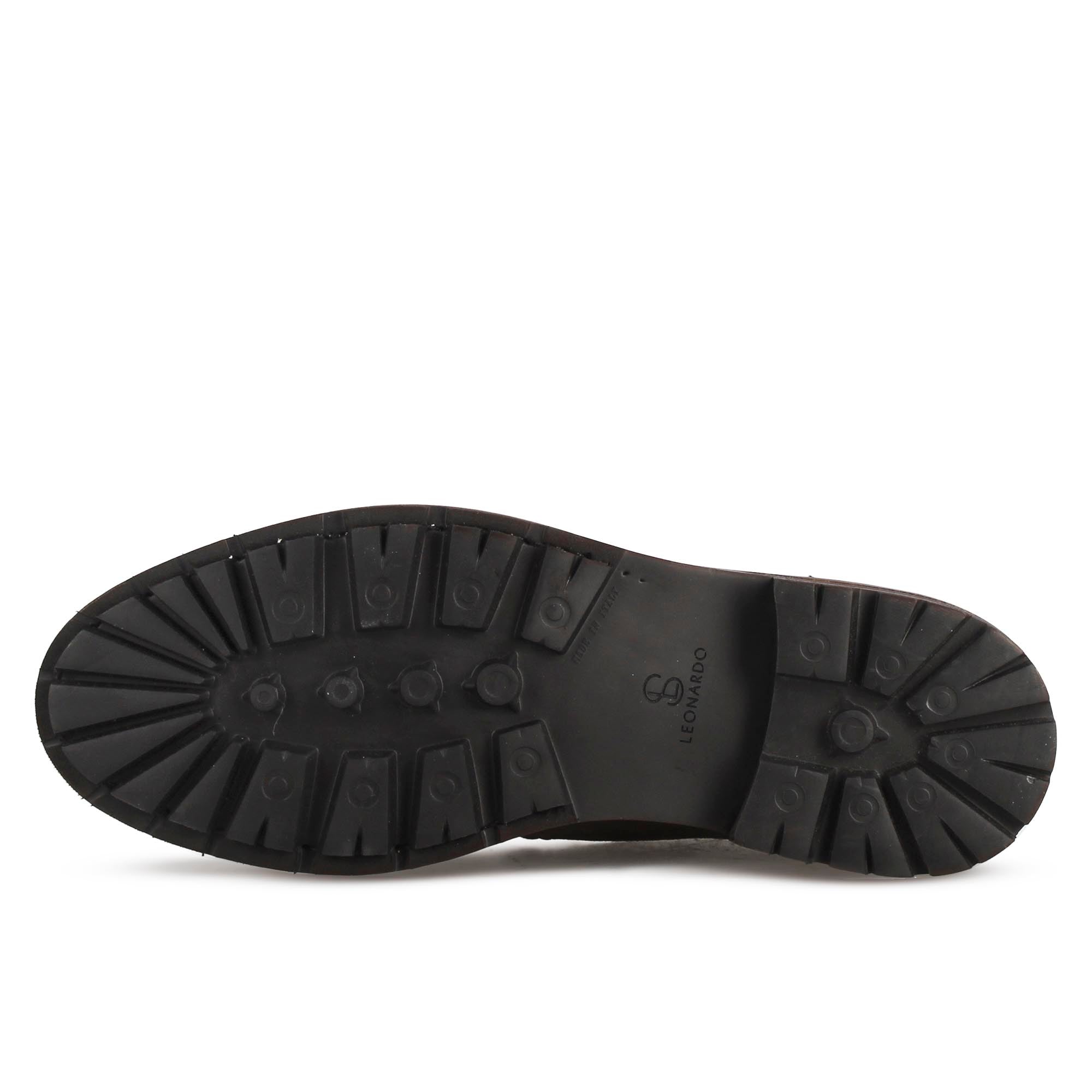 Leonardo Shoes Ingegnere stringata uomo camoscio marrone