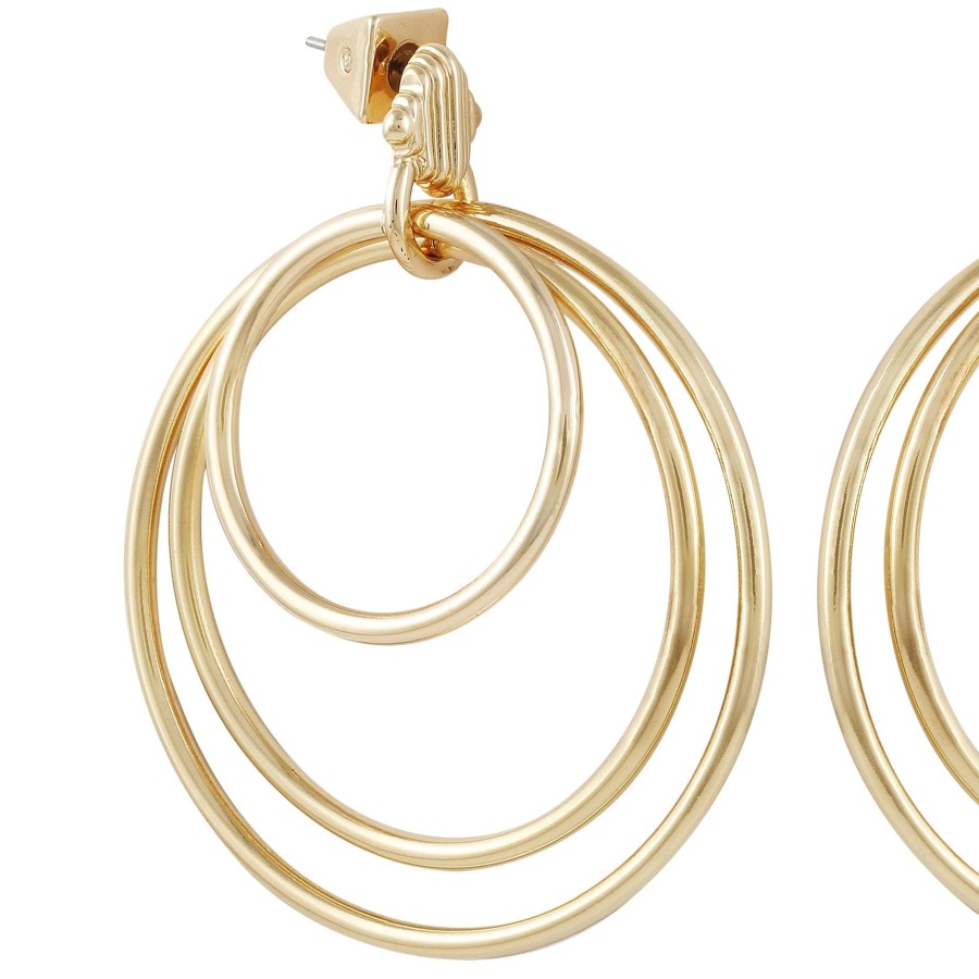 Vince Camuto orecchini pendenti triplo cerchio oro